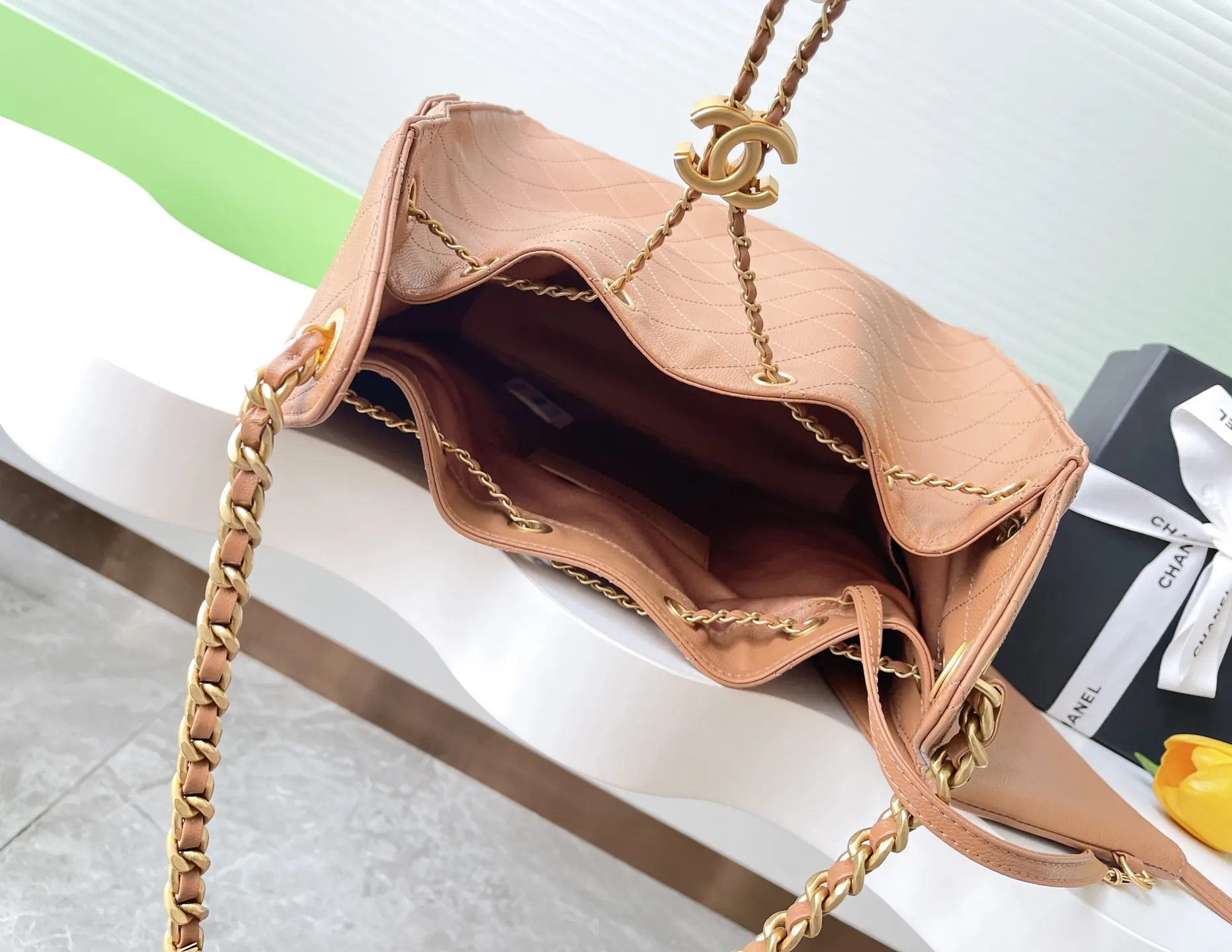 CHANEL Hobo 进口 免税 球纹皮嘻哈包 腋下包 复古腋下背款