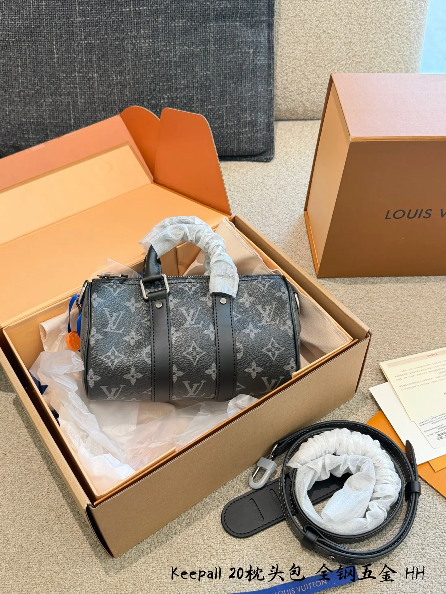 LV Keepall 黑色 牛皮 旅行袋 大容量旅行款
