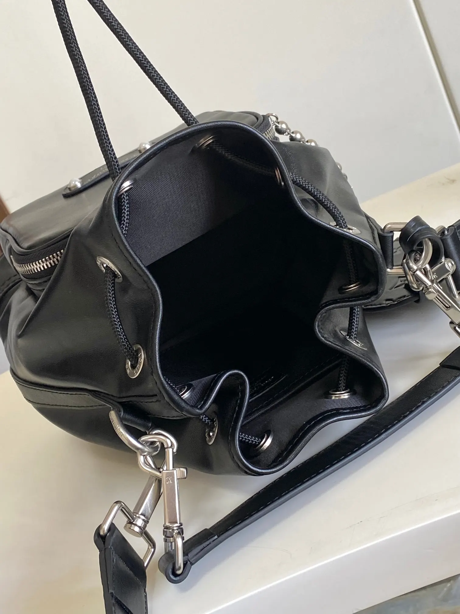 LV 牛皮 厘米 高 宽 长度 水桶包 休闲水桶款