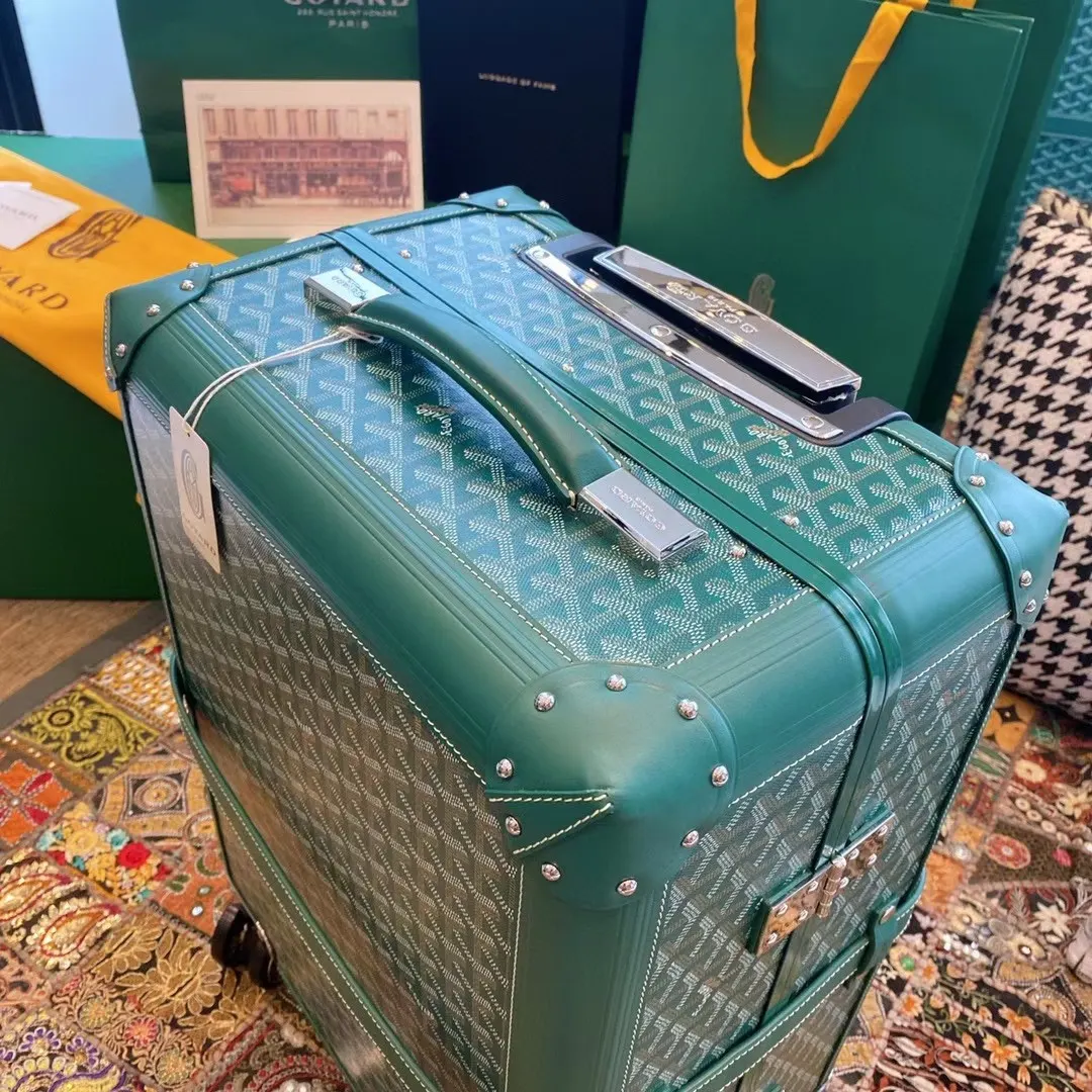 Goyard 老花 绿色 帆布 行李箱 旅行拉杆款 轻便出行款