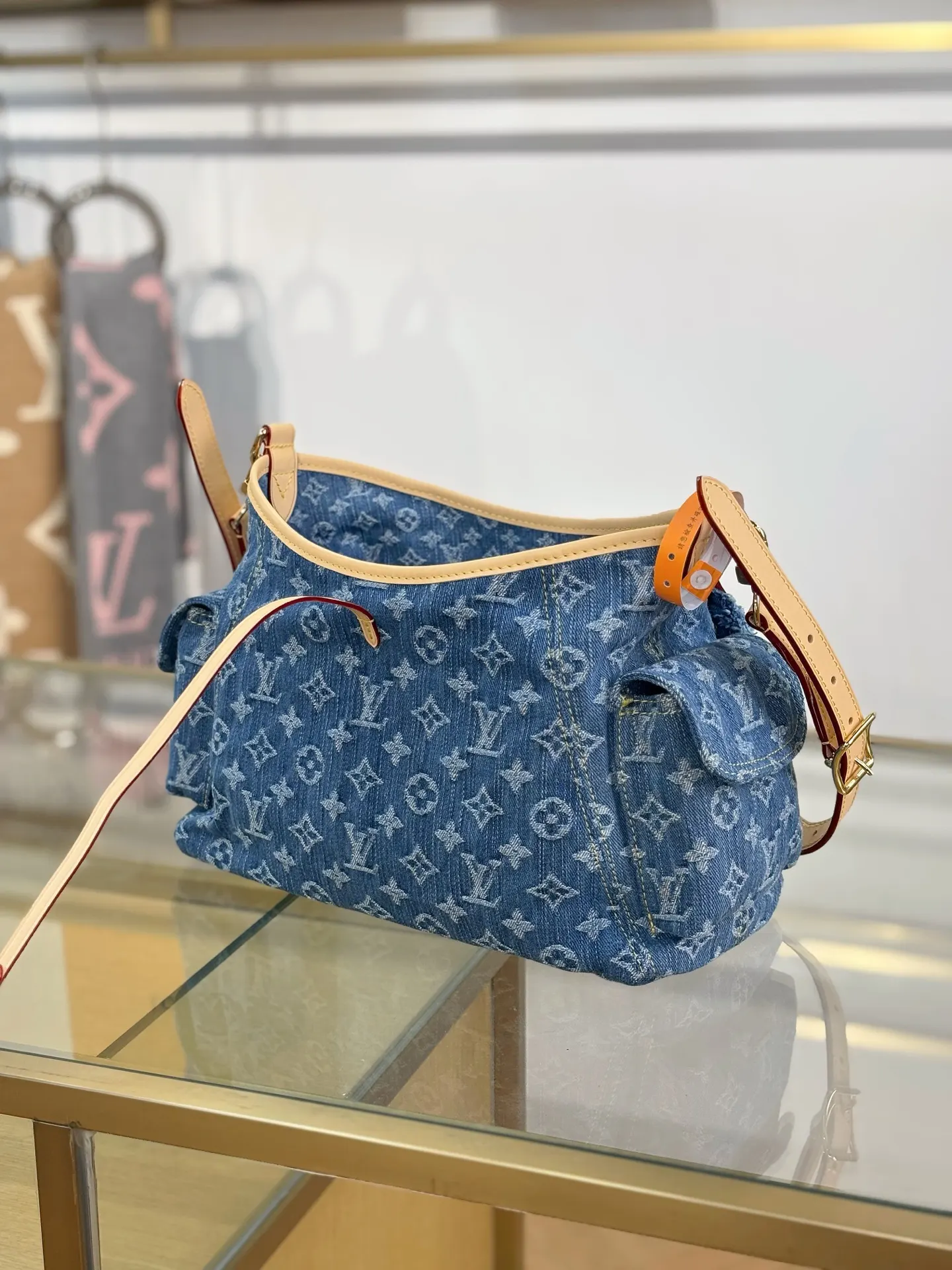 CarryAll 藍色 CARG 腋下包 復古腋下背款