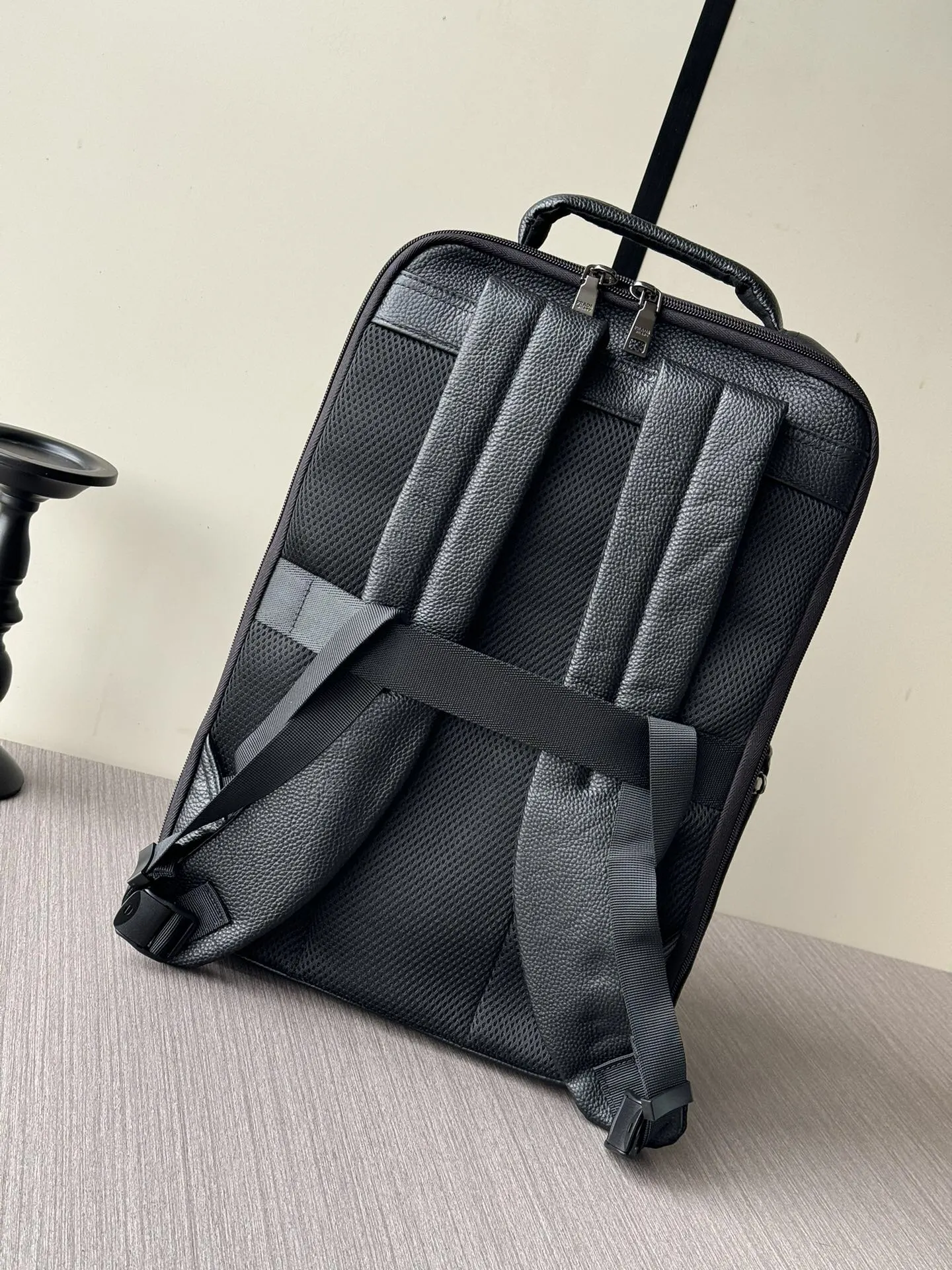 Prada Black Suitcase Travel Lightweight Leather