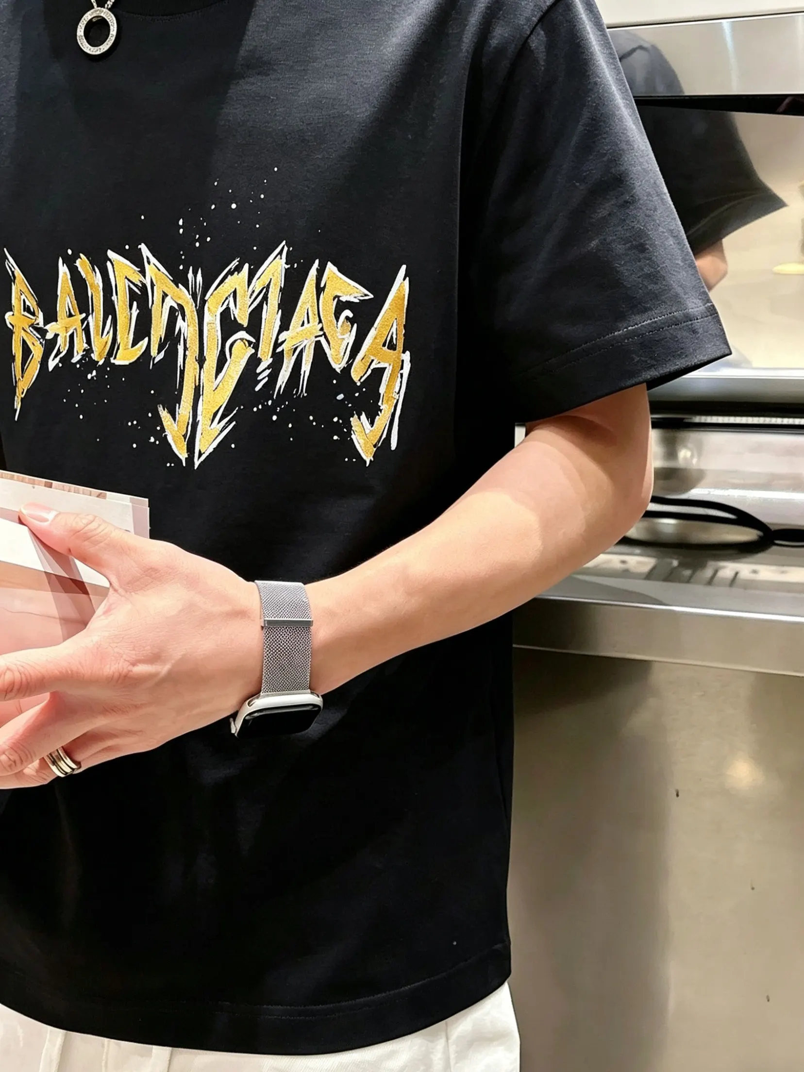 Balenciaga 2026 Spring Summer Logo Letter Short Sleeve T-Shirt Street