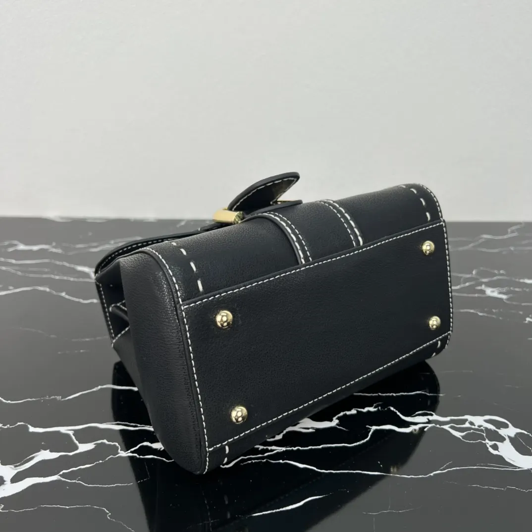 Delvaux 焦糖色 小牛皮 手提包 通勤手提款