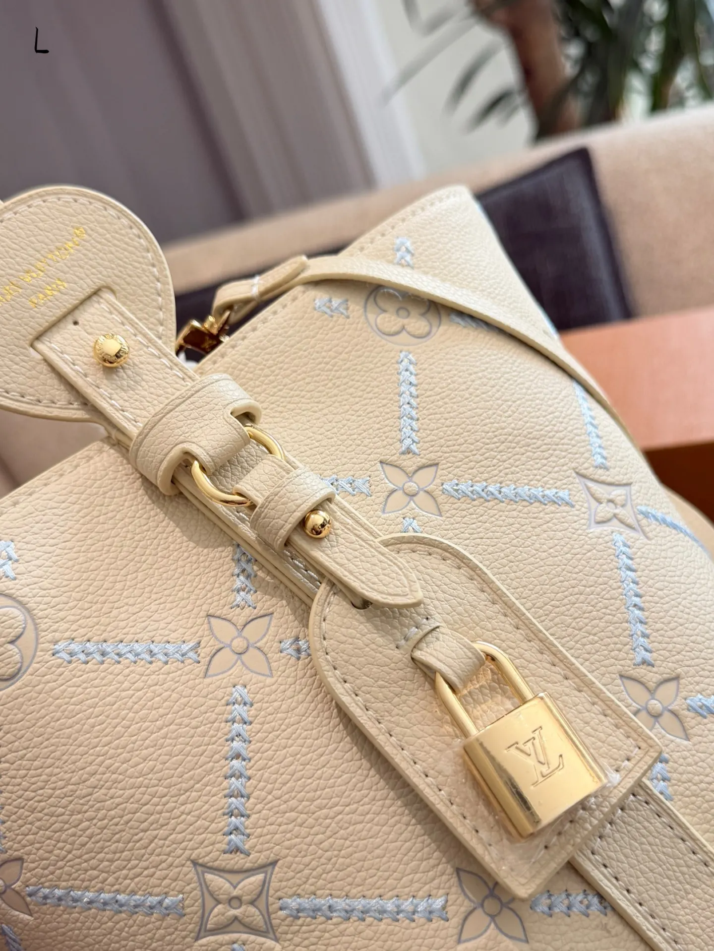 LV 老花 皮革 All in bb水桶包 Onthego 托特包 大容量托特款
