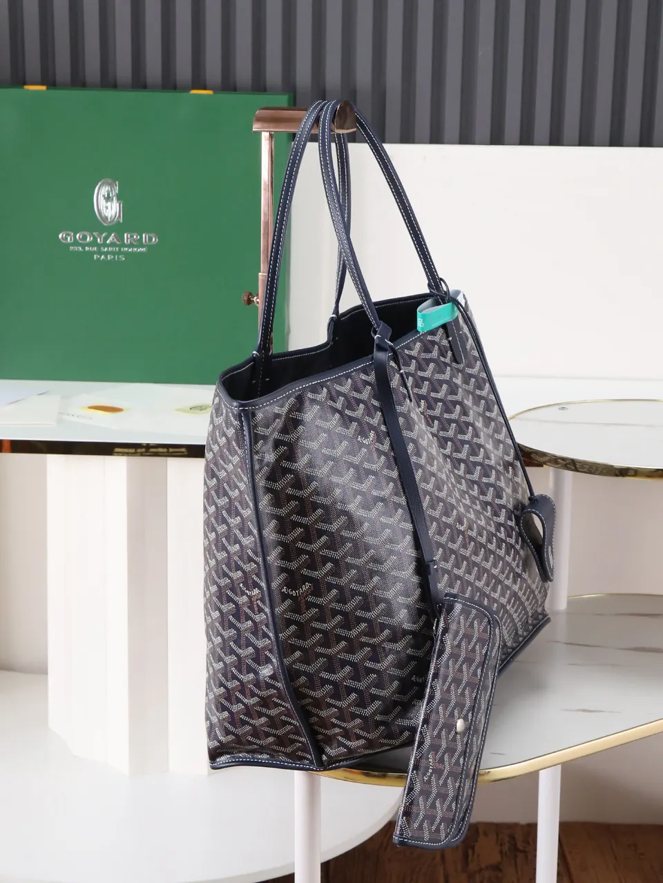 Goyard 藍色 小牛皮 托特包 大容量托特款