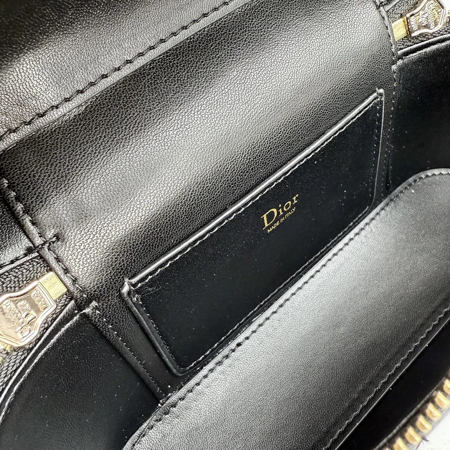 Black Cosmetic Pouch Leather