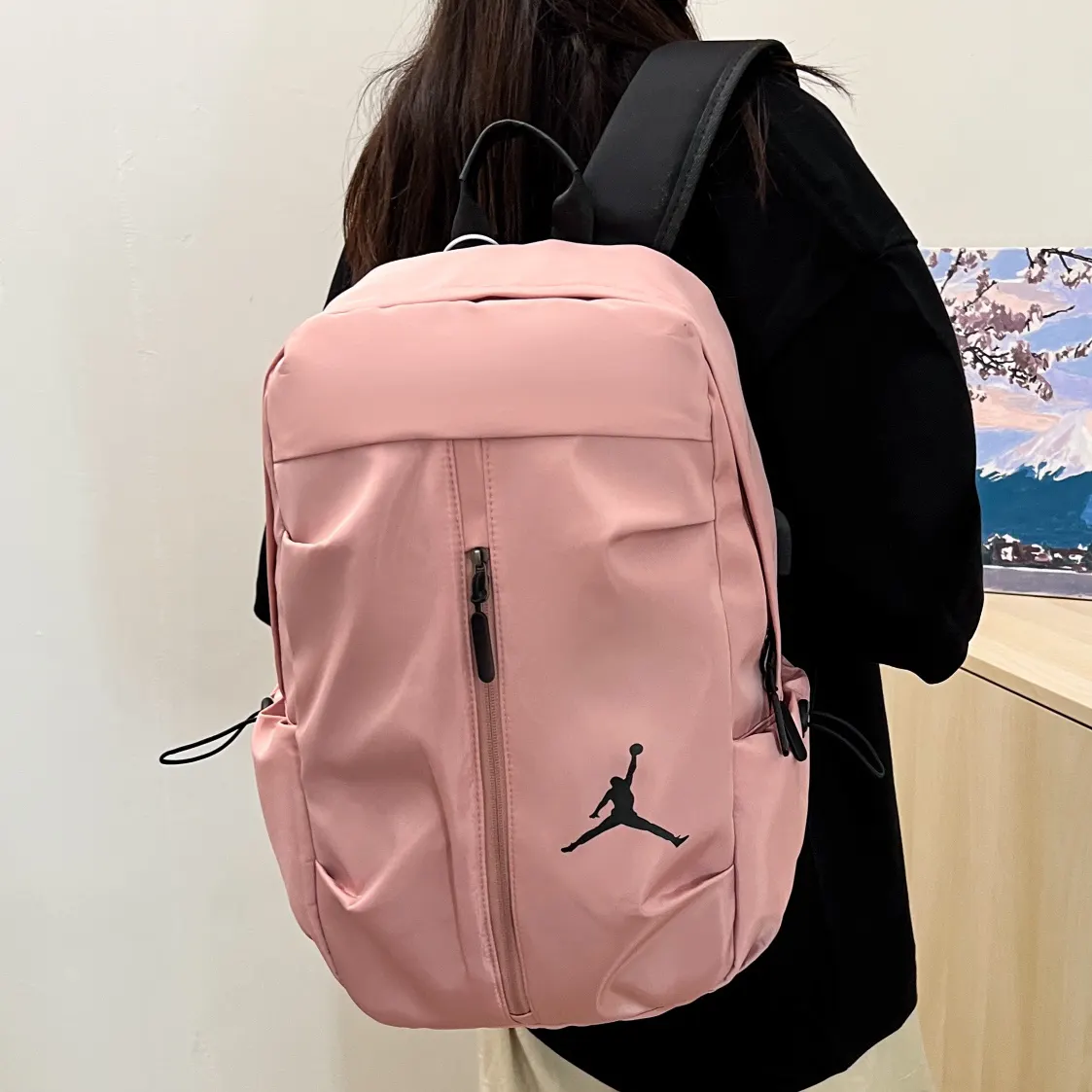 AIR JORDAN乔丹飞人 男女同款簡約百搭 雙肩包 实用雙肩款