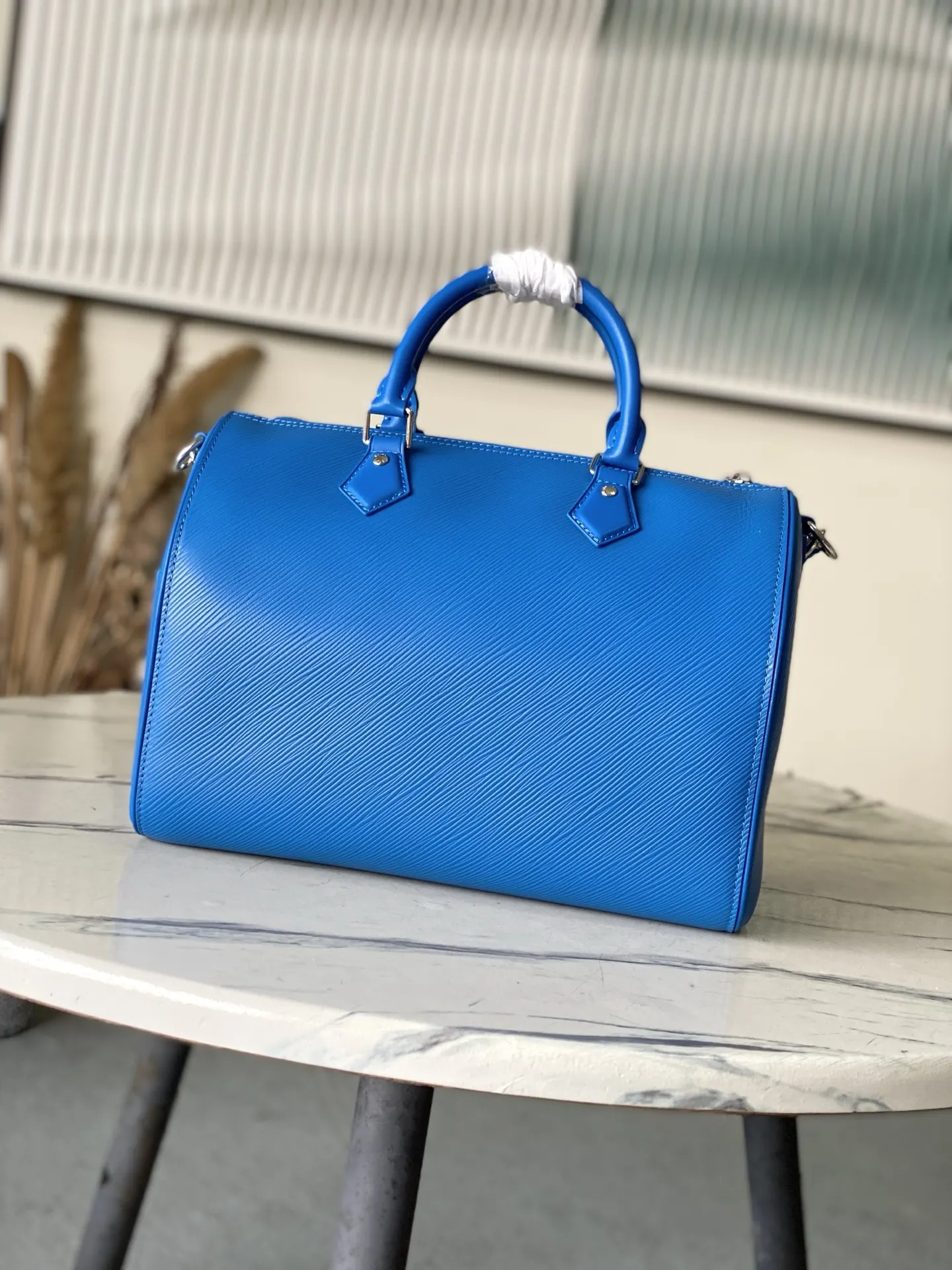 LV Speedy 藍色 皮革 收納包 旅行收納款