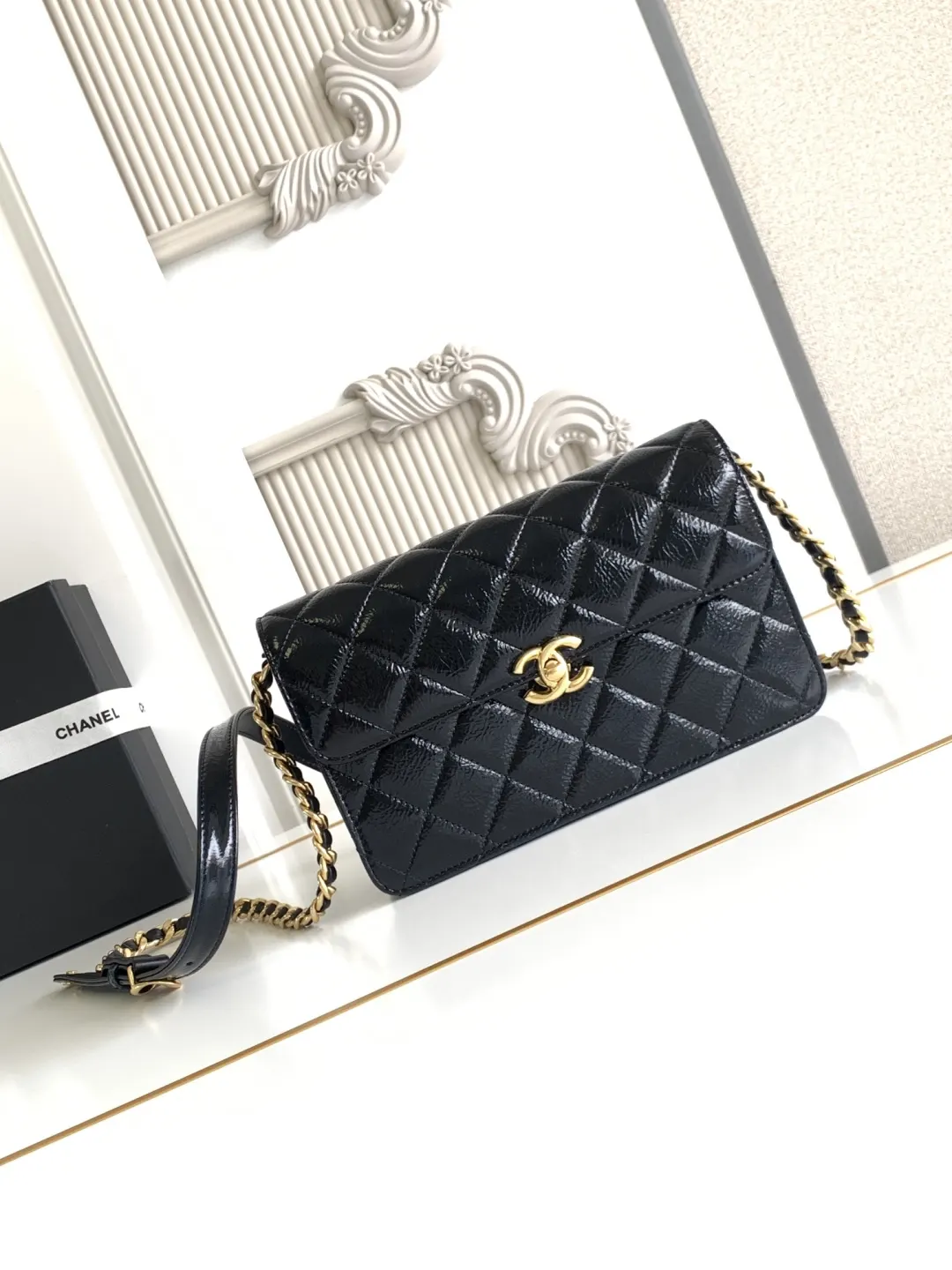 CHANEL 牛皮 腋下包 復古腋下背款