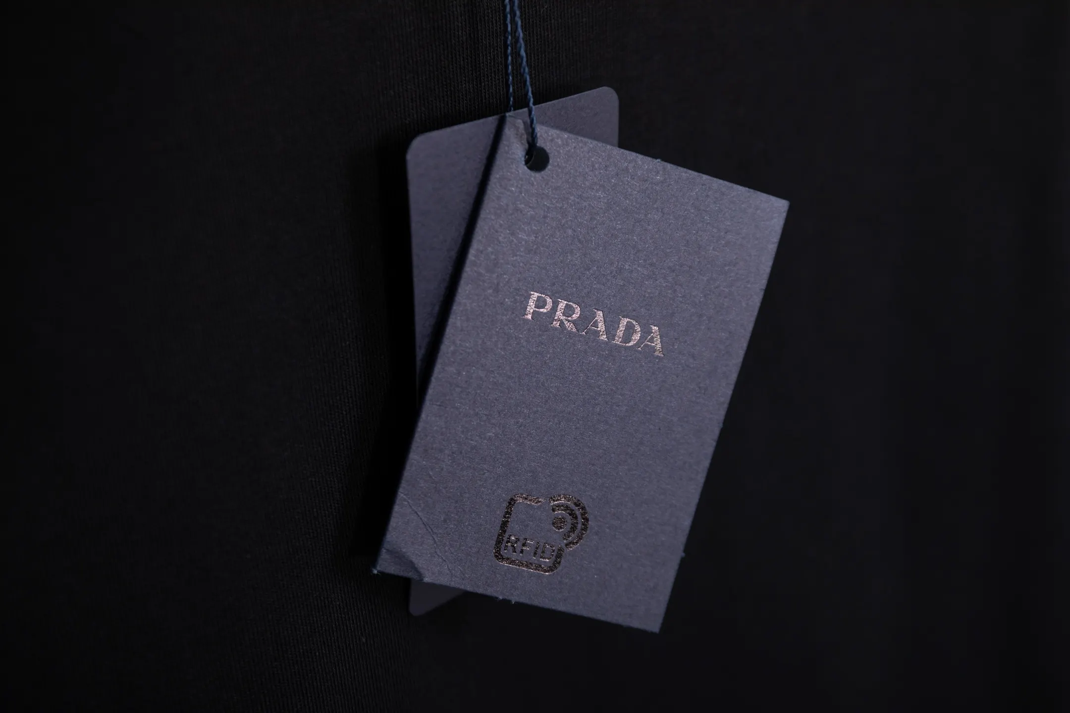 Prada 云雾立体字母刺绣 短袖T恤 高克重休闲