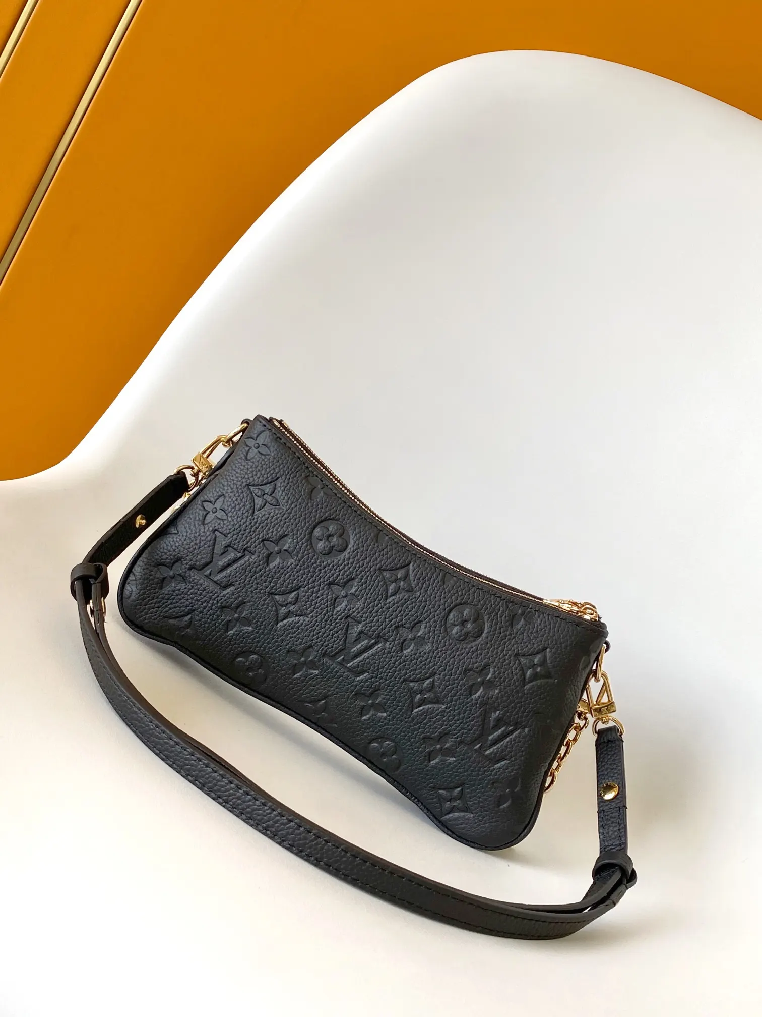 Louis Vuitton Black Chain Bag Leather