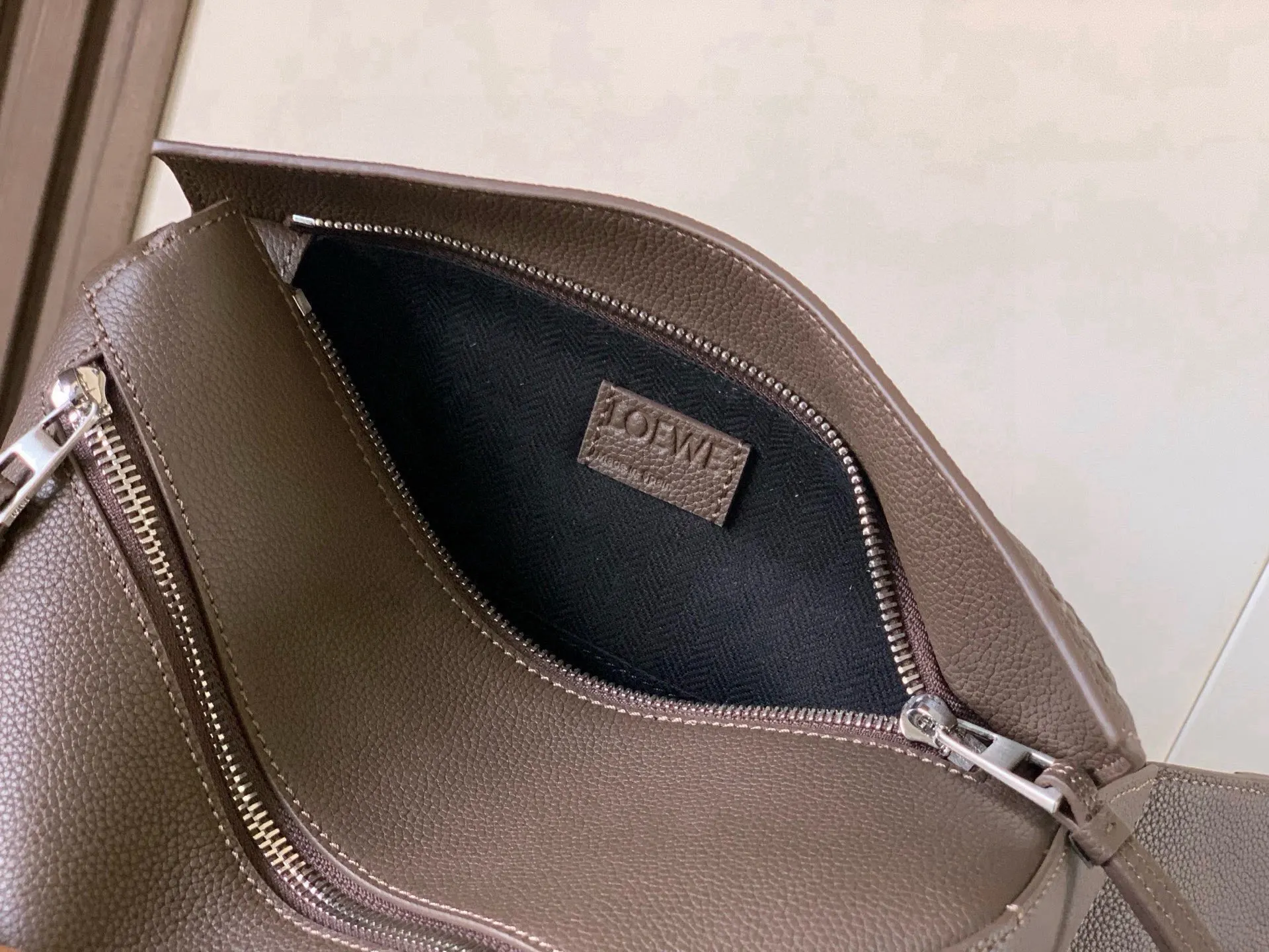 Coffee Belt Bag Casual Leather