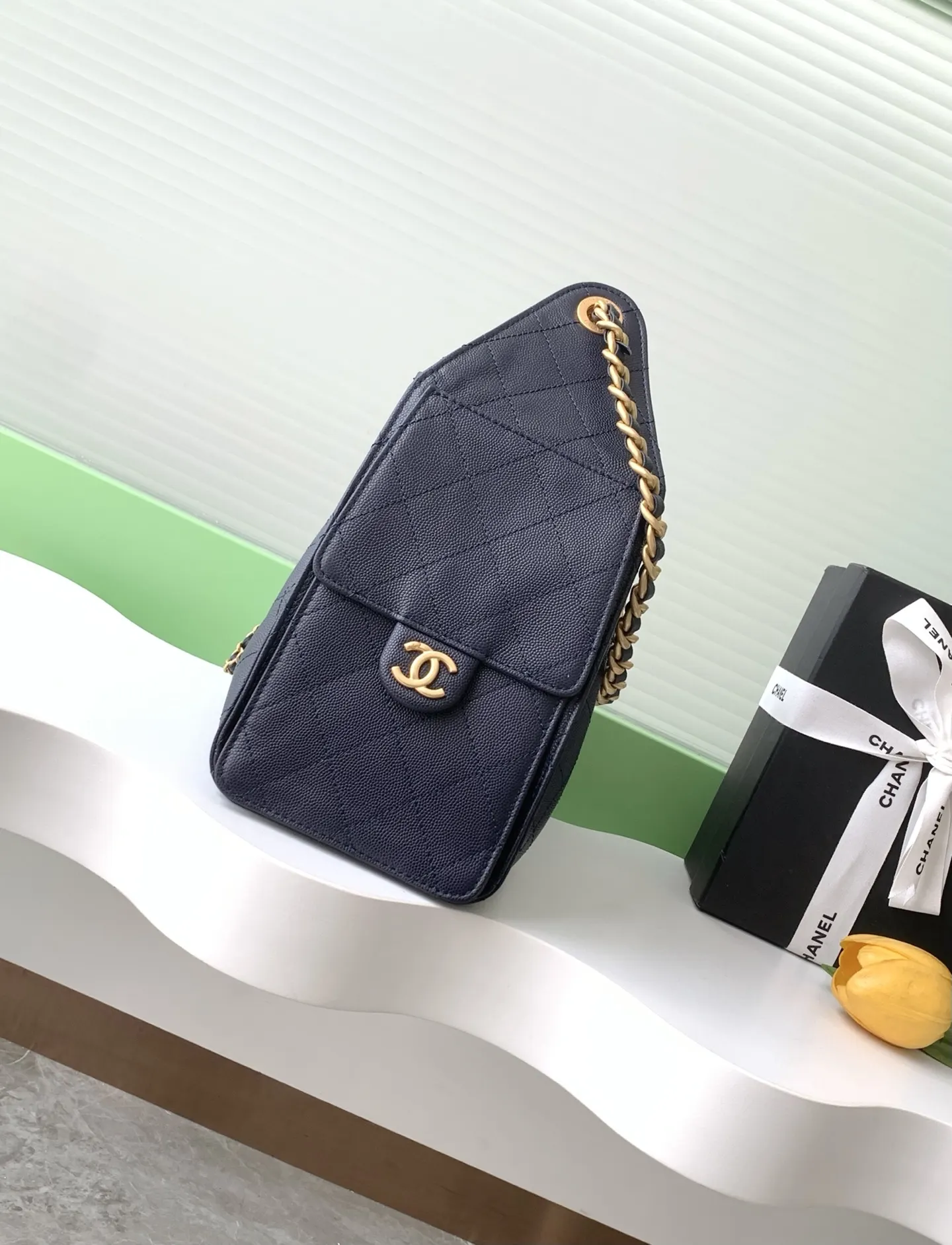 CHANEL Hobo 进口 免税 球纹皮嘻哈包 腋下包 复古腋下背款