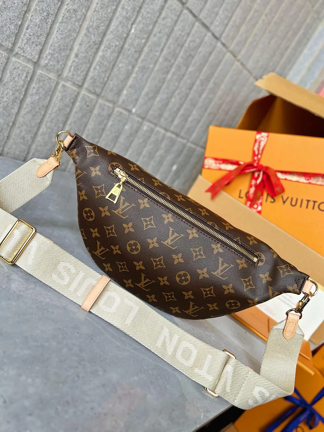 Monogram Belt Bag Casual Leather