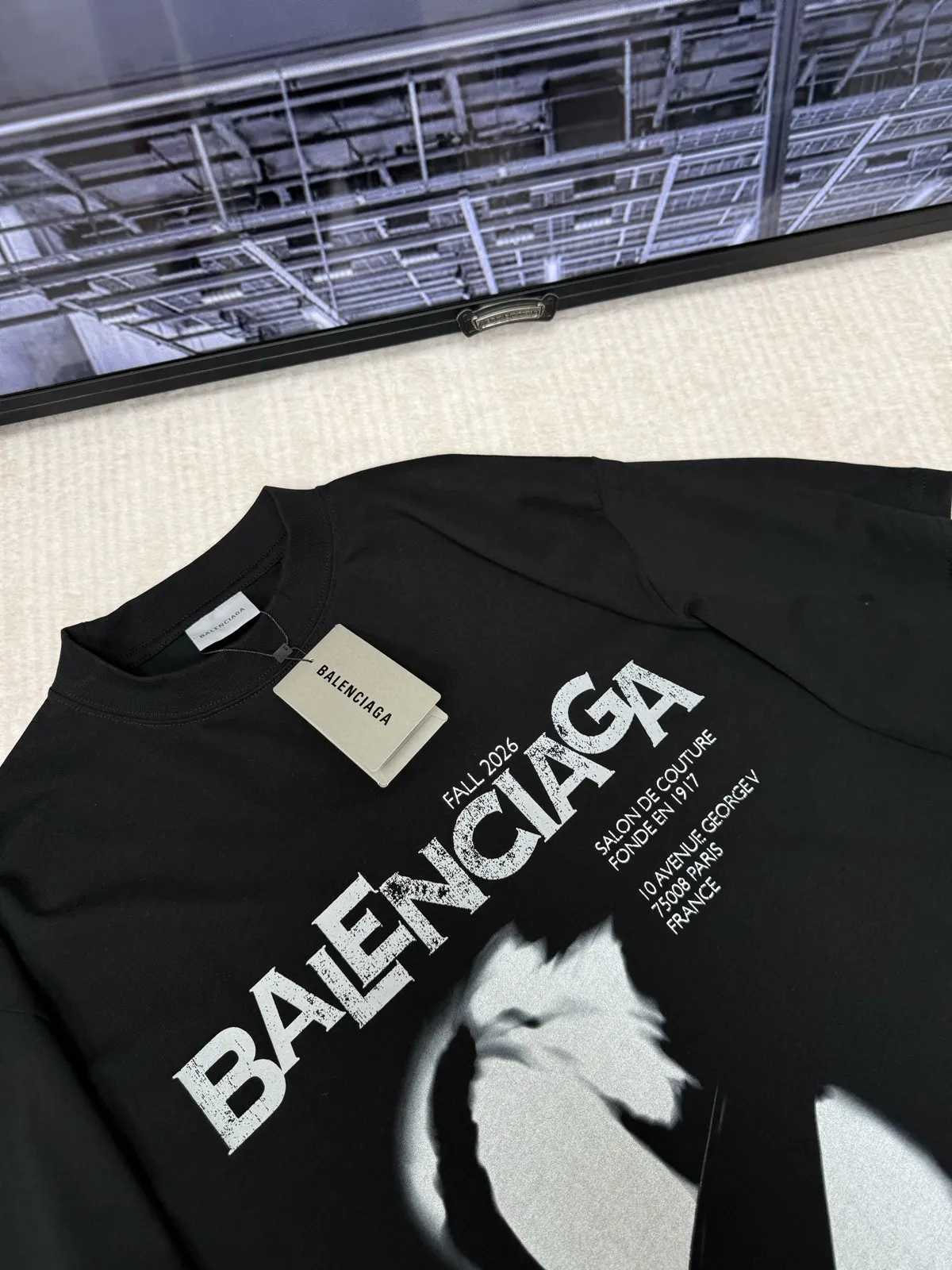 Balenciaga 圖案T恤 黑色(數字3) Balenciaga 圖案T恤 黑色(數字3)