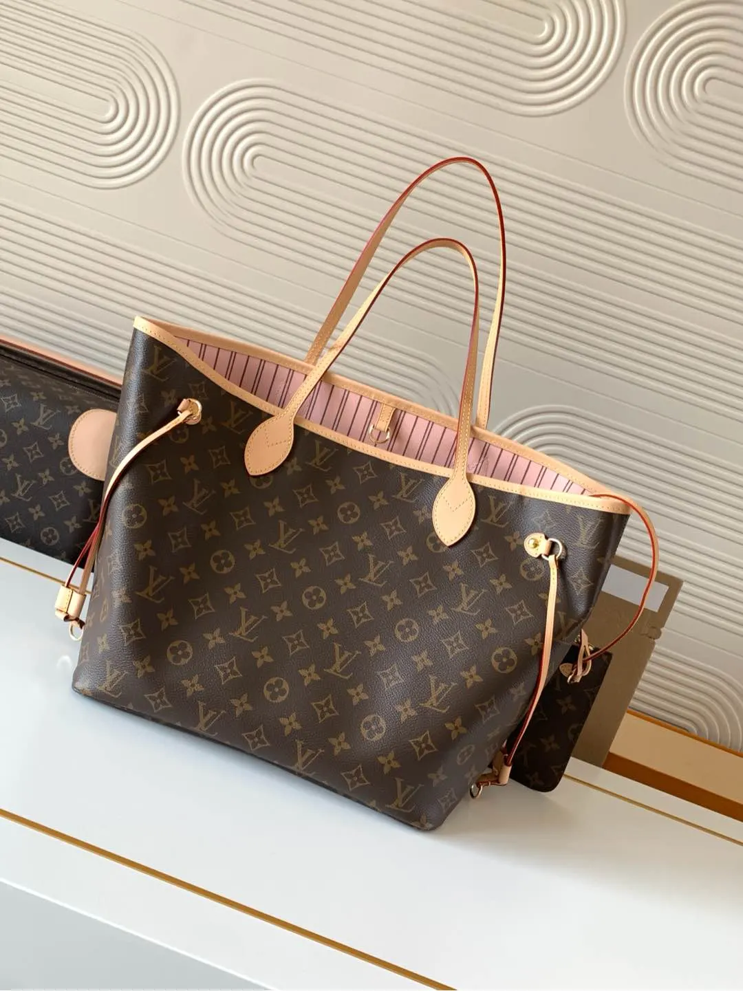 Monogram Tote Bag Leather