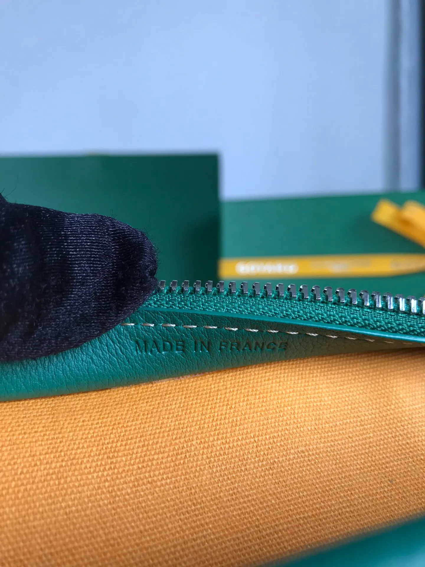 Goyard Yellow Clutch Bag Leather