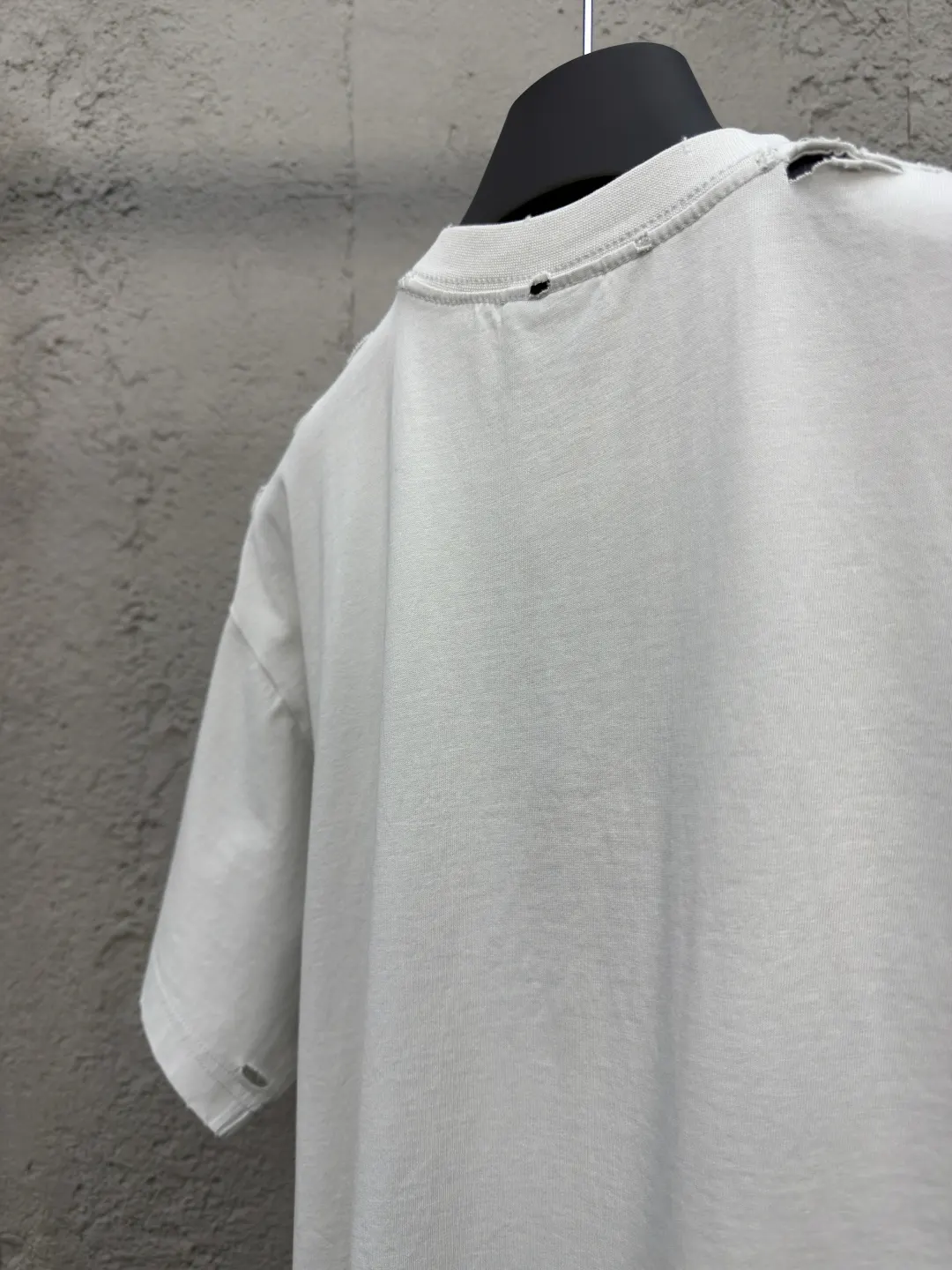 Balenciaga Paris 豎排字母圓領短袖T恤 白色(數字9)