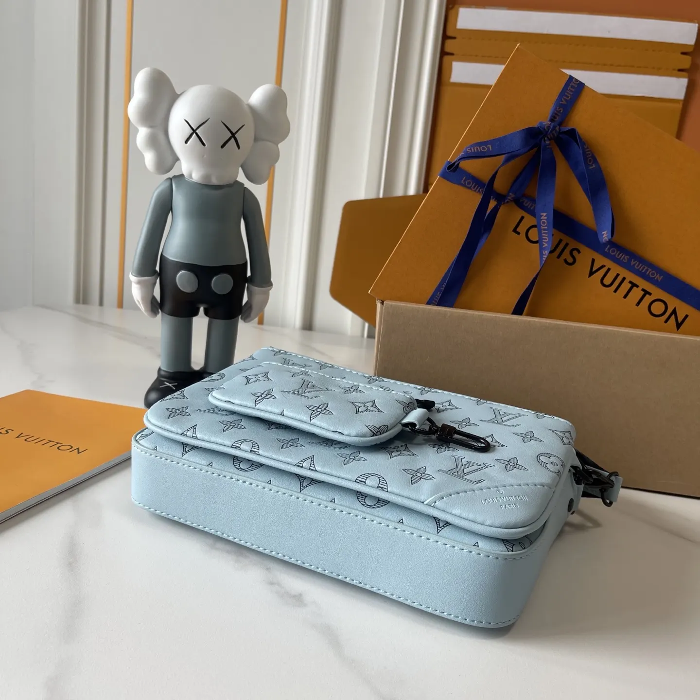 LV 浅藍色压纹鏈條小方包 手提款｜ORBUYBAG 嵐奢包高端時尚精品