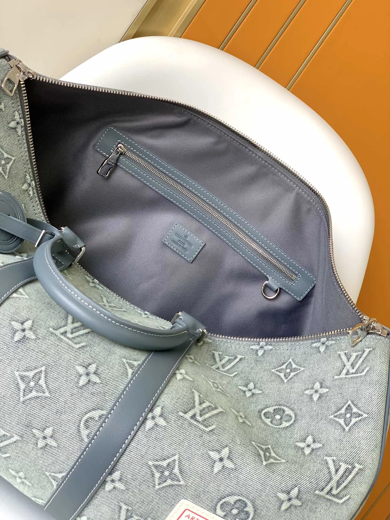 LV Keepall 牛仔 丹宁 牛皮 旅行袋 大容量旅行款