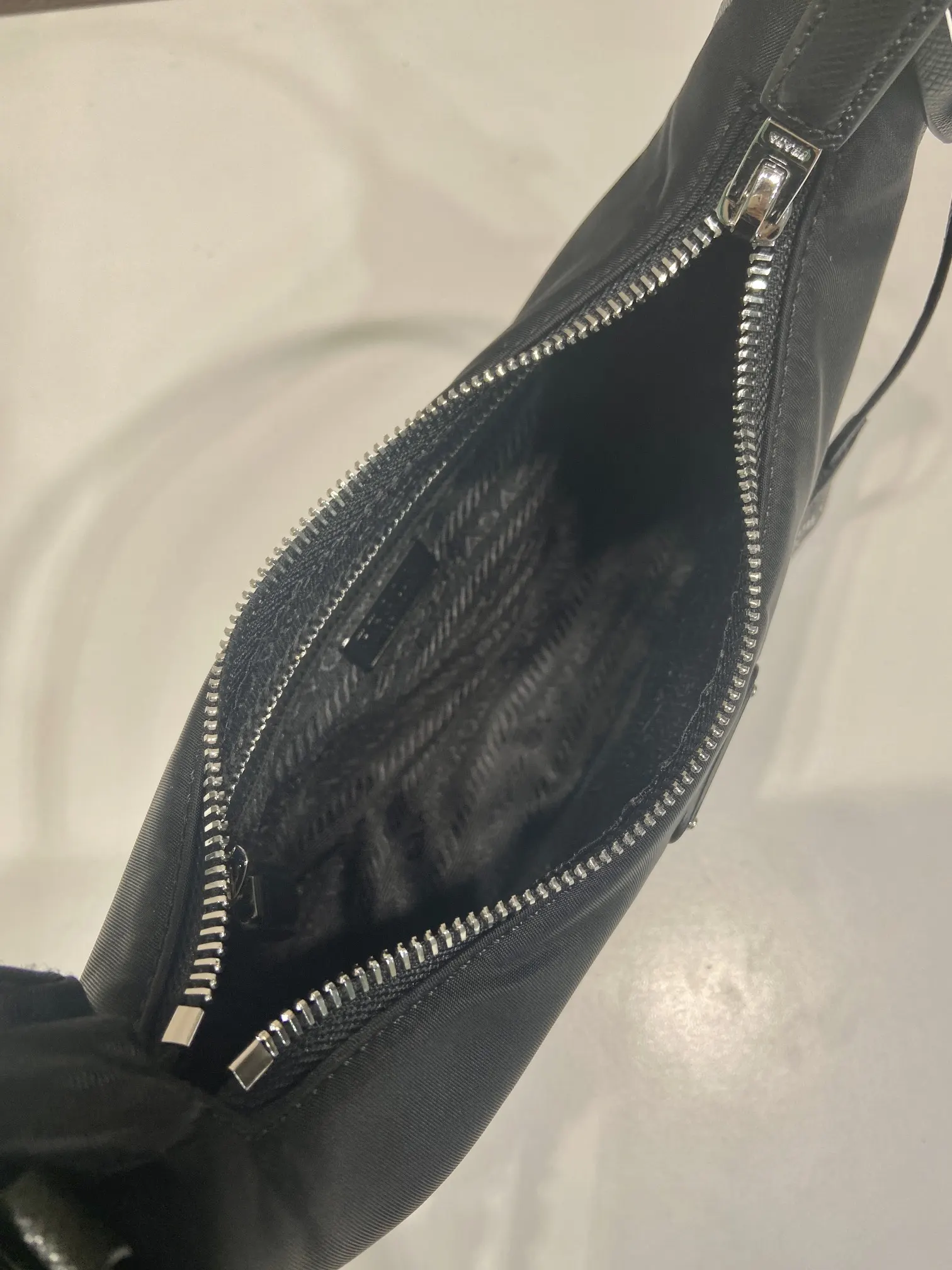 Prada Re-Nylon Gold Leather Hobo Bag