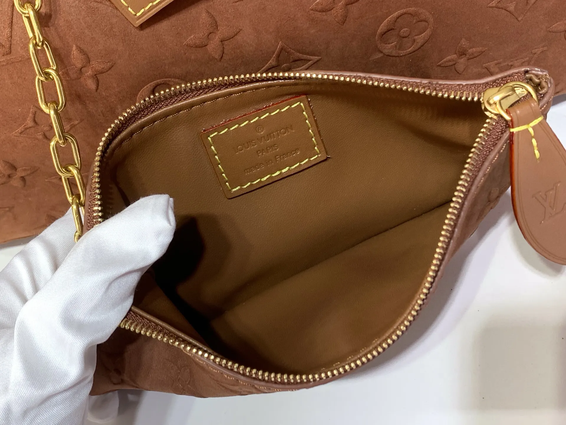 Brown Chain Bag Leather