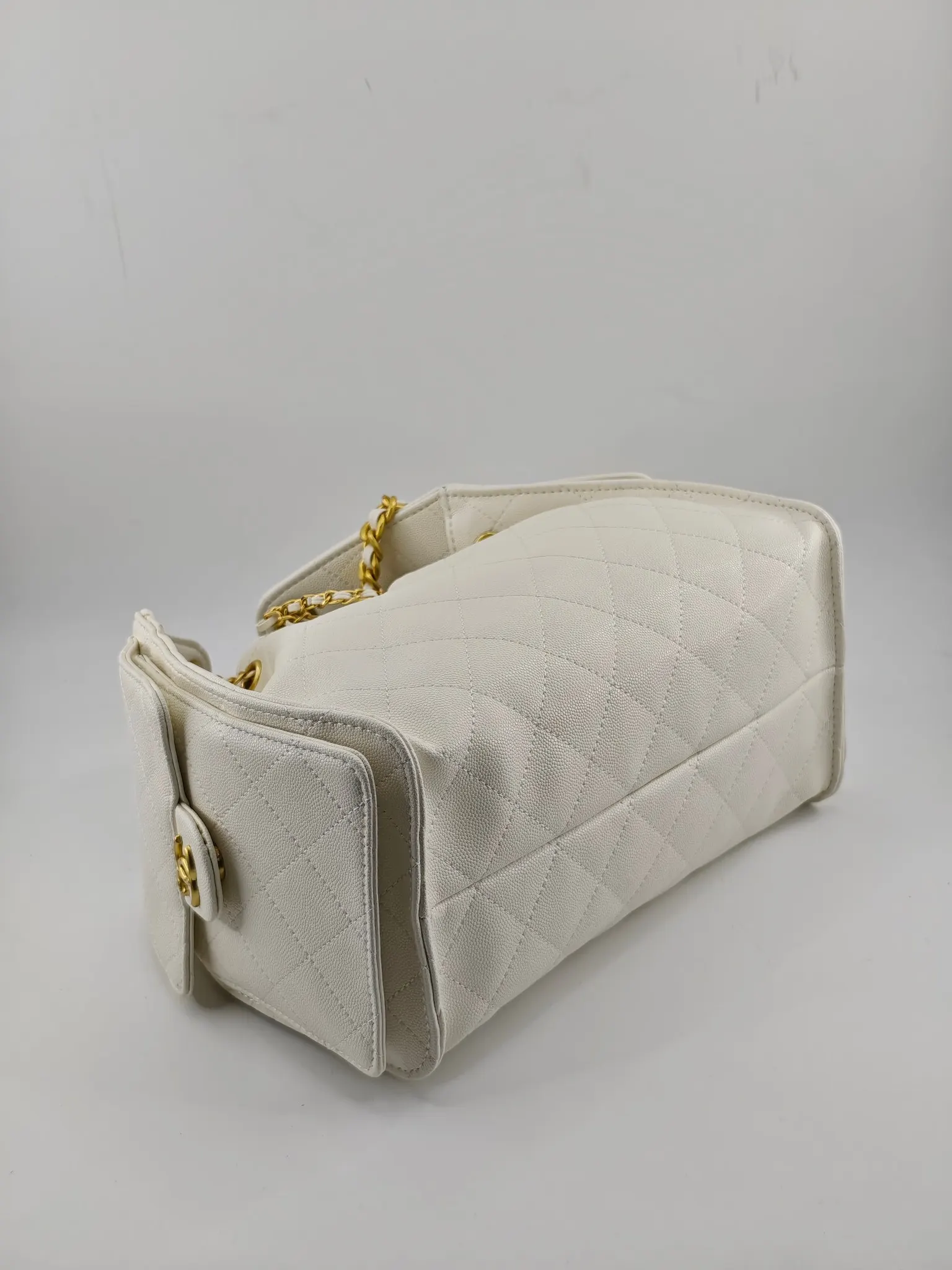 CHANEL Hobo 白色 牛皮 腋下包 復古腋下背款