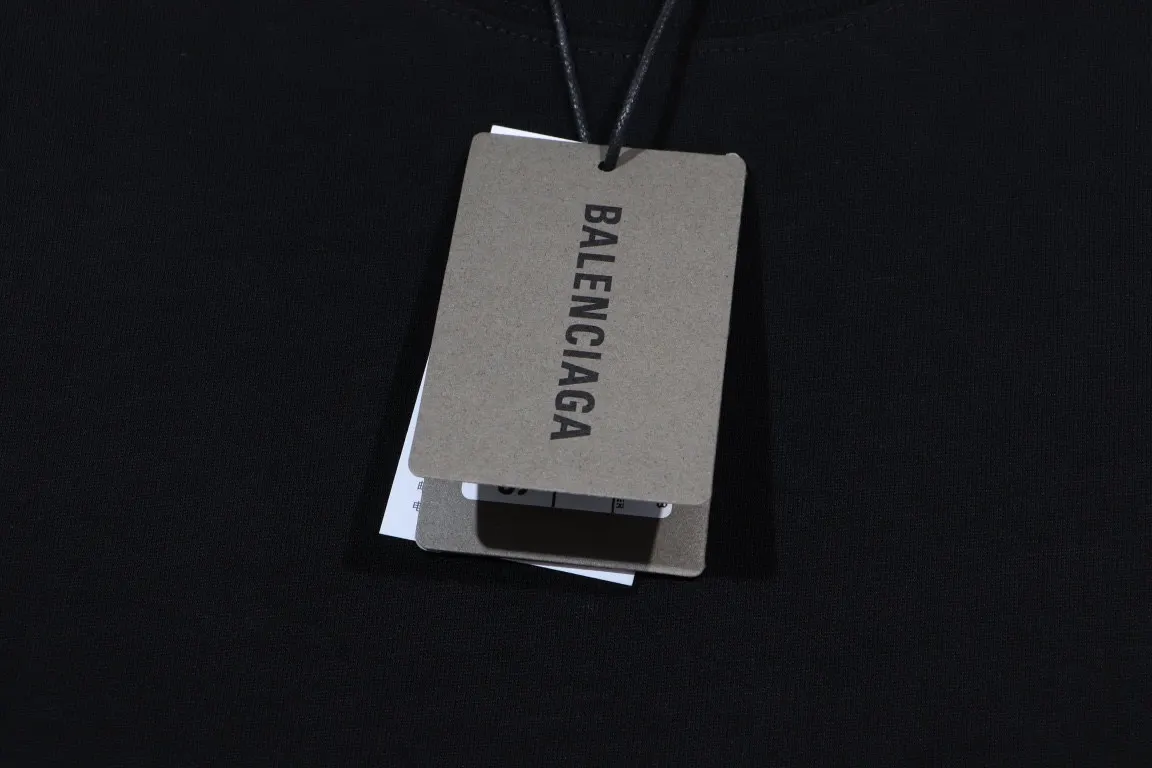 Balenciaga 黑色 短袖T恤 宽松休闲
