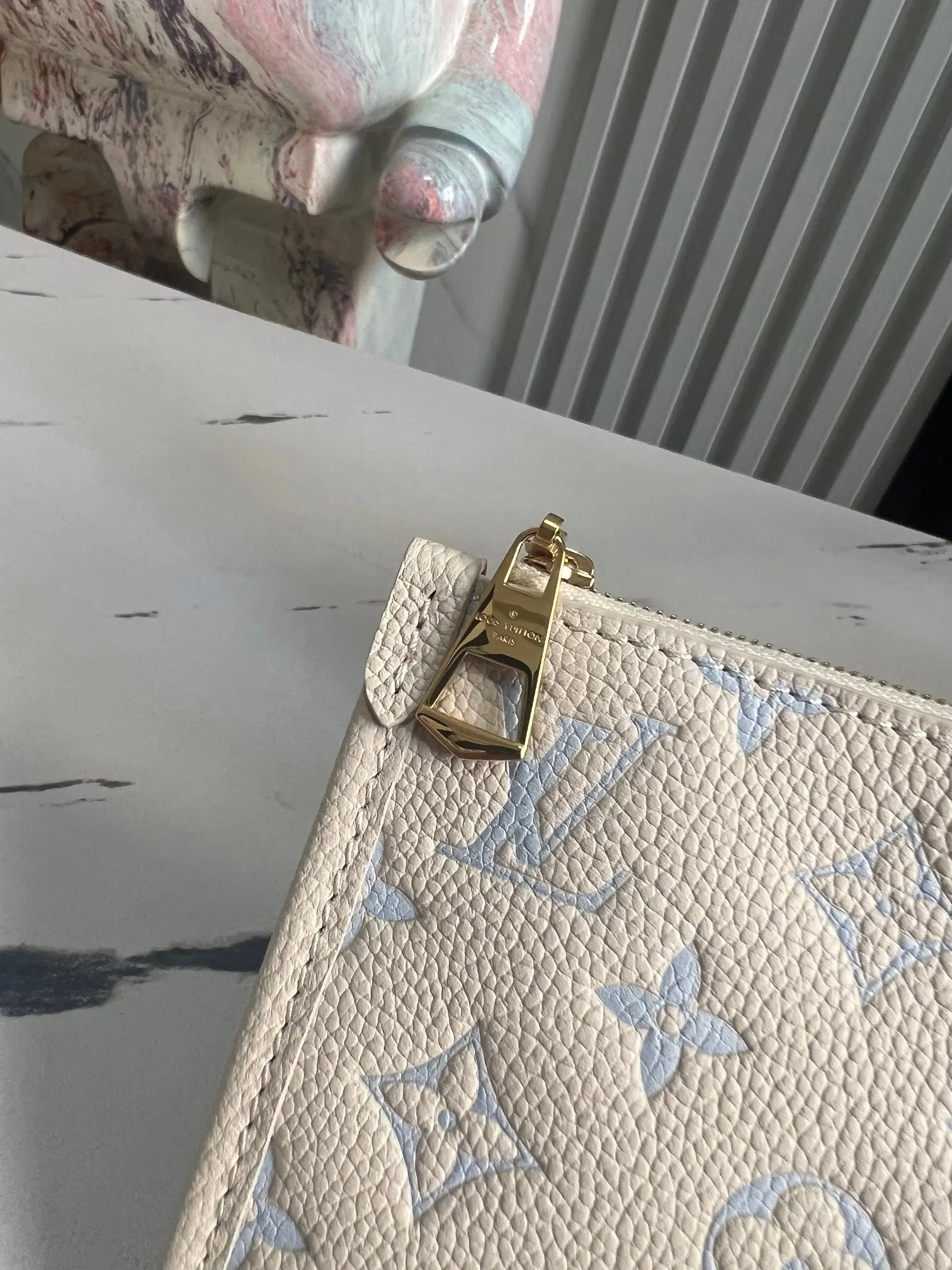 Louis Vuitton White Clutch Bag Canvas