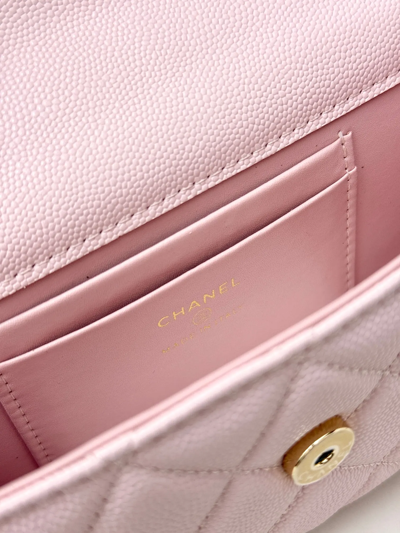 Chanel Pink Top Handle Bag Leather