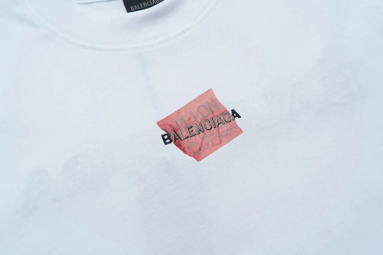 Balenciaga 白色 刺绣 短袖T恤