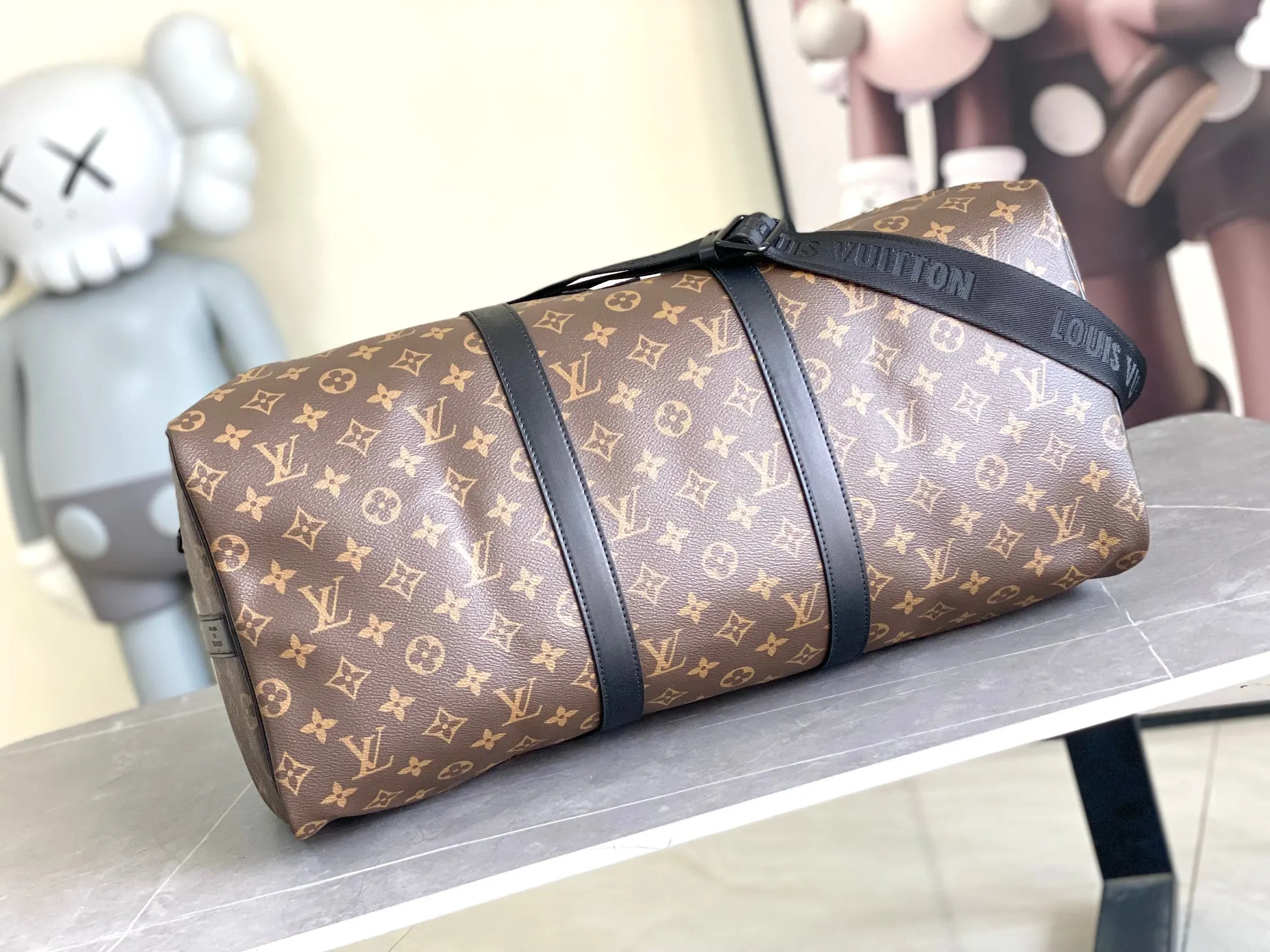 Keepall 帆布 公仔 刺繡 Kee 旅行袋 大容量旅行款