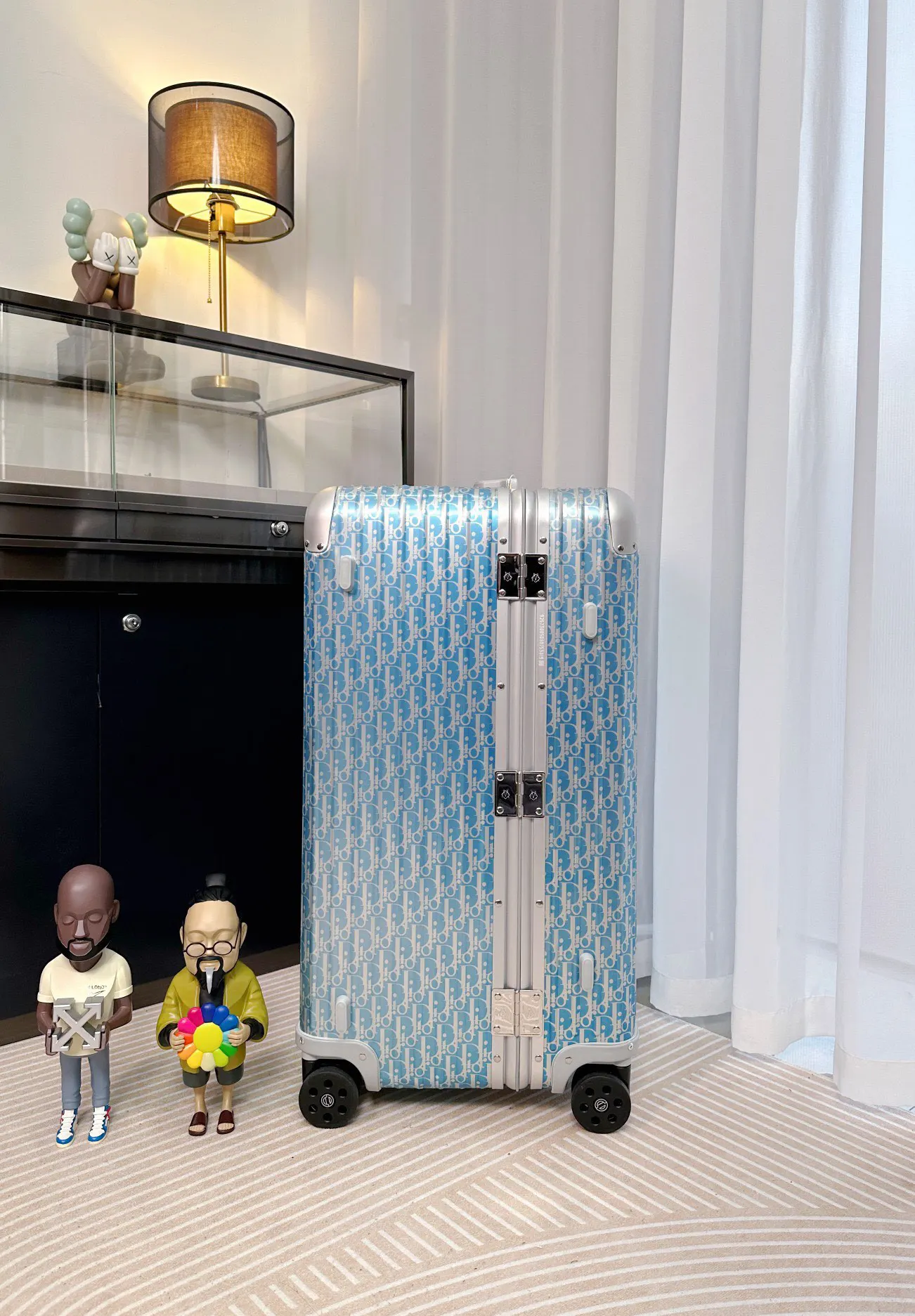Dior 黑色 藍色 rimowa 聯名款trunk 一级 生产的 行李箱 旅行拉杆款 輕便出行款