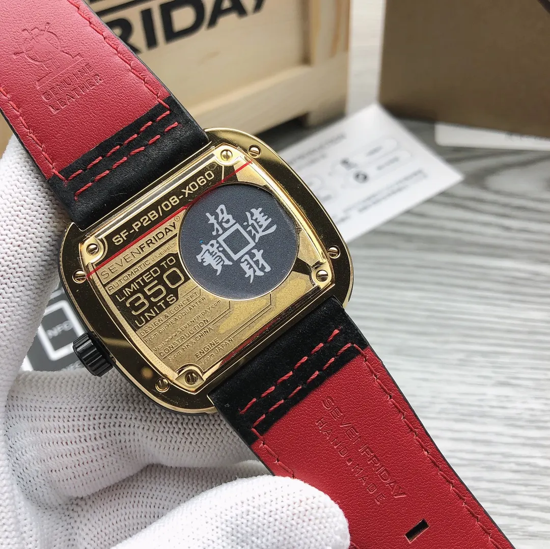 Black White Red Gold Watch Classic