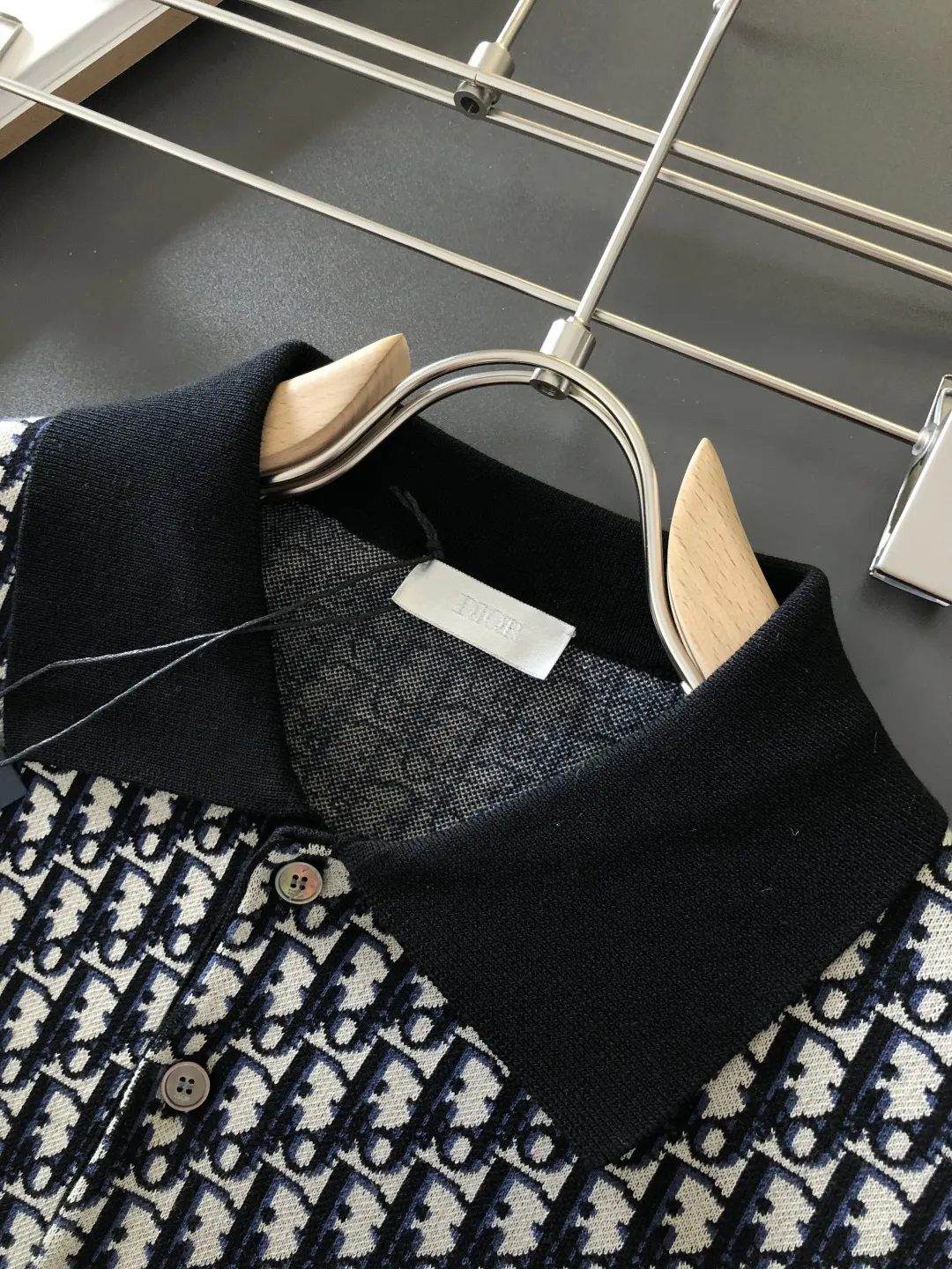 Dior Oblique 提花 Polo衫 黑色