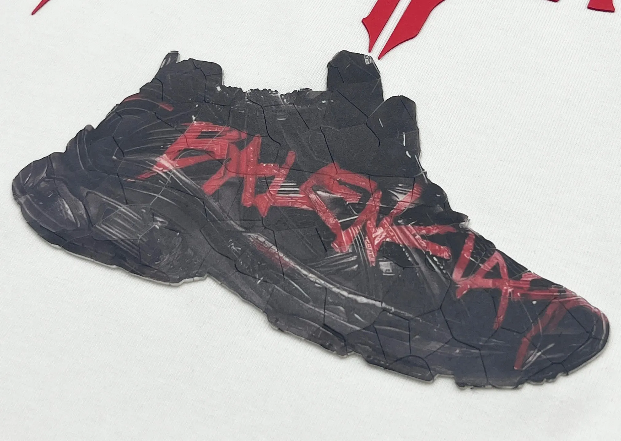 Balenciaga Black/White Cotton Sneakers