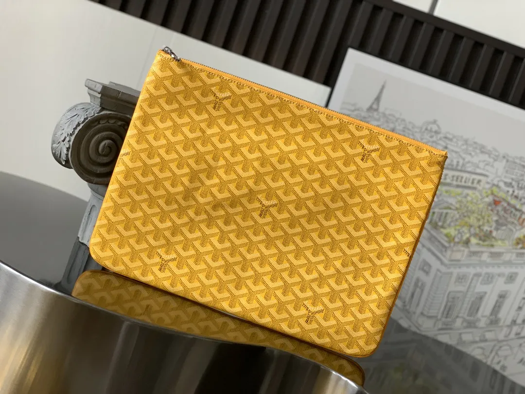 Goyard Yellow Clutch Bag