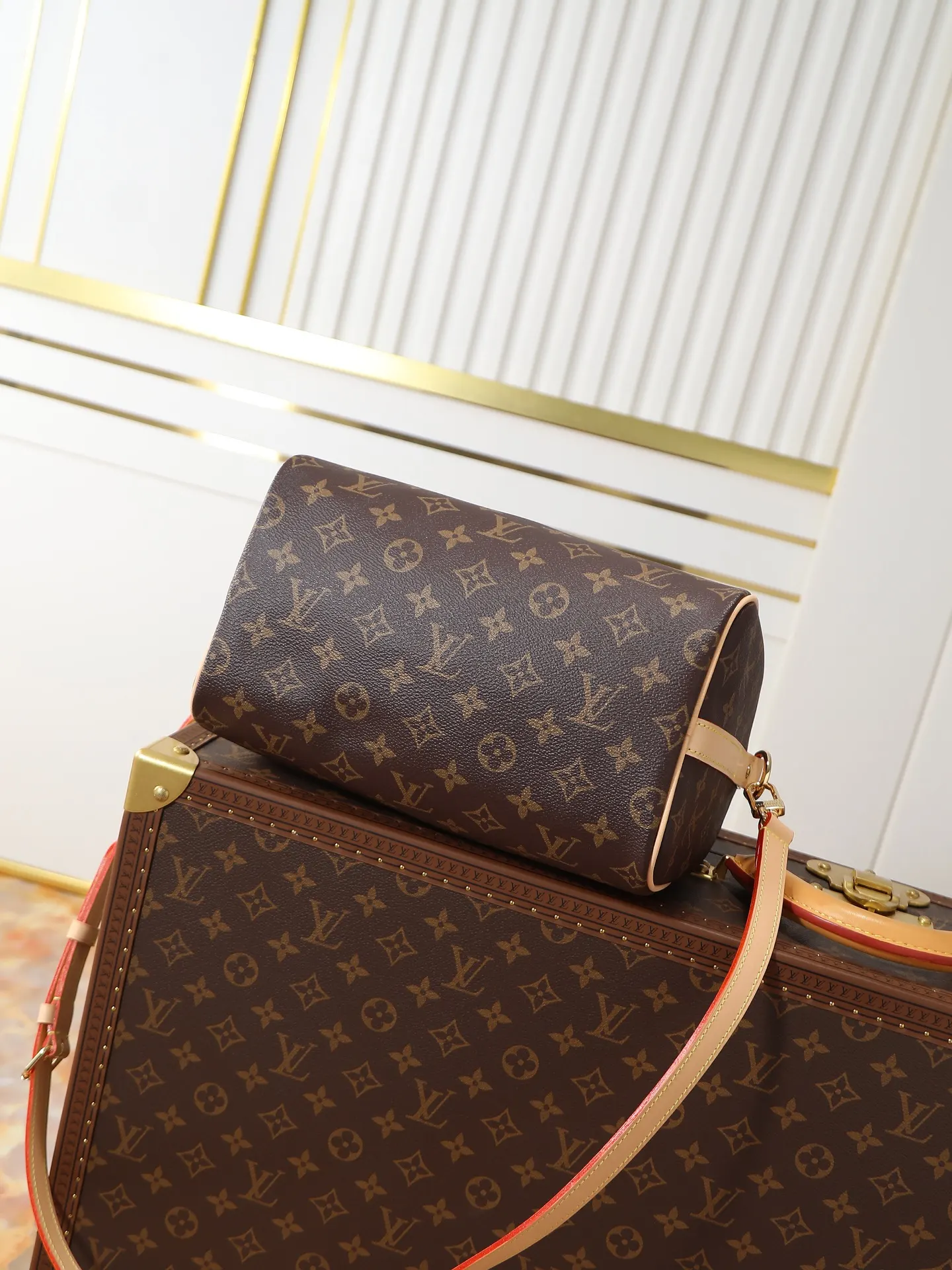 Monogram Organizer Pouch Travel Leather