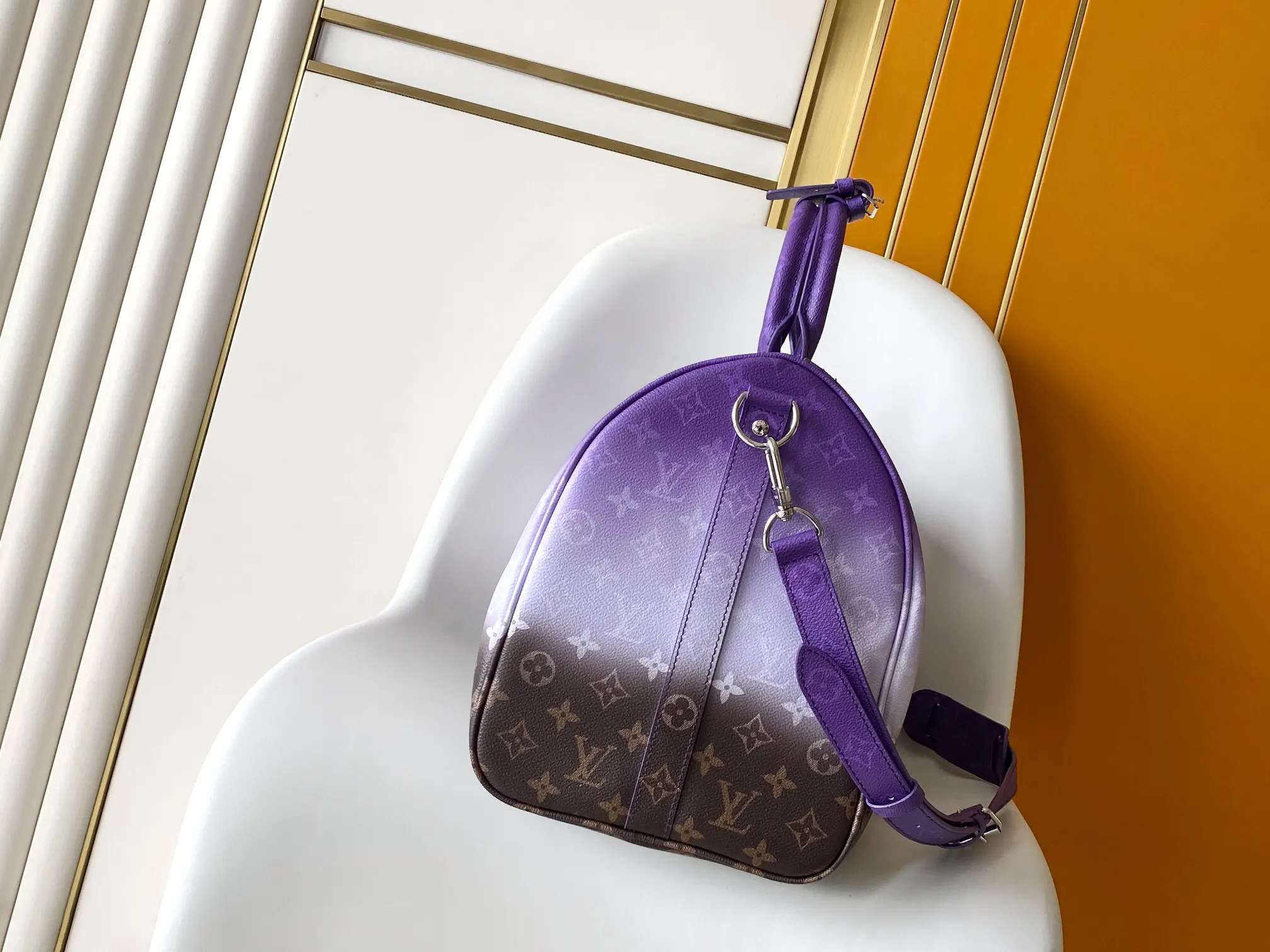 Keepall 紅色 銀色 帆布 旅行袋 大容量旅行款