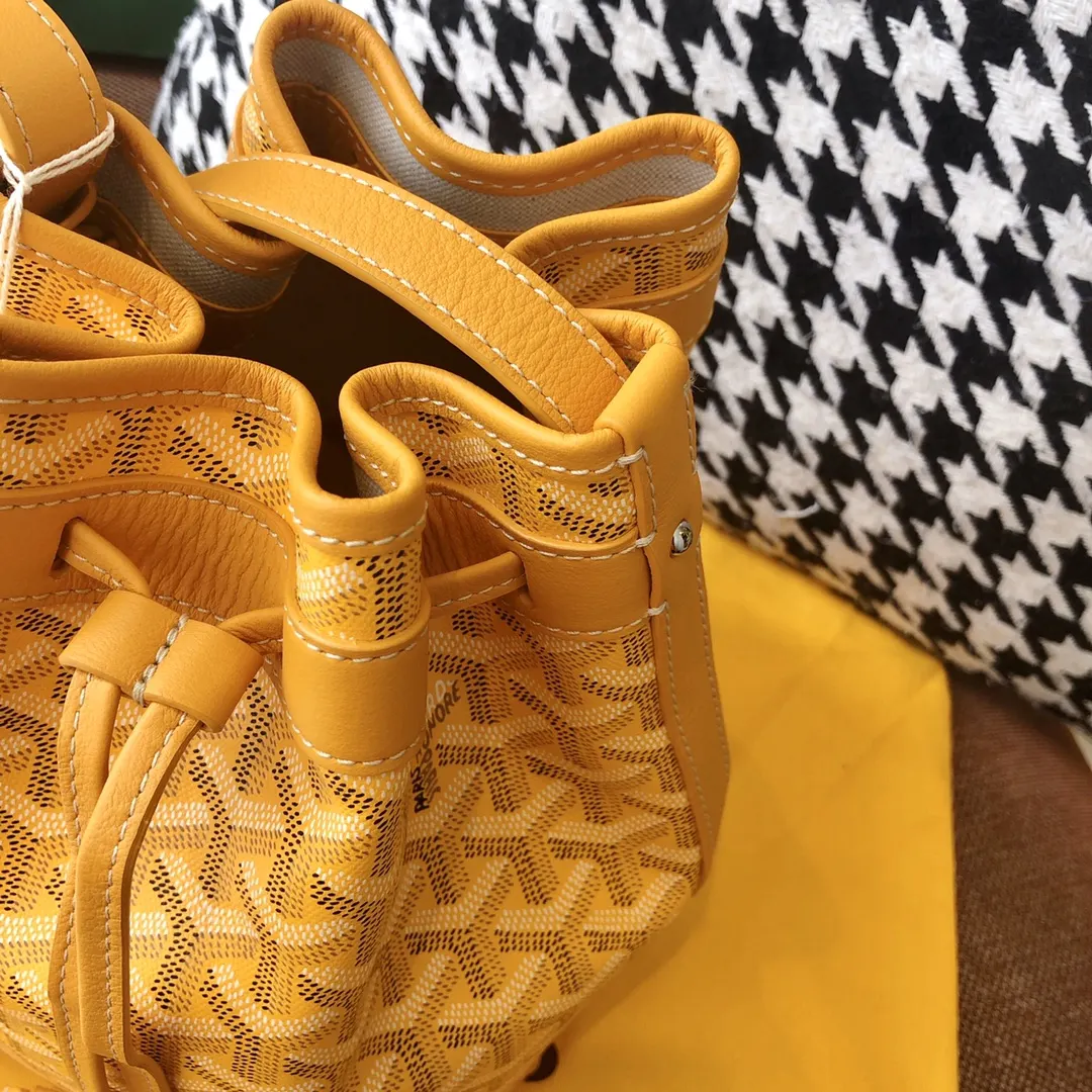 Goyard 老花 黄色 帆布 水桶包 休闲水桶款
