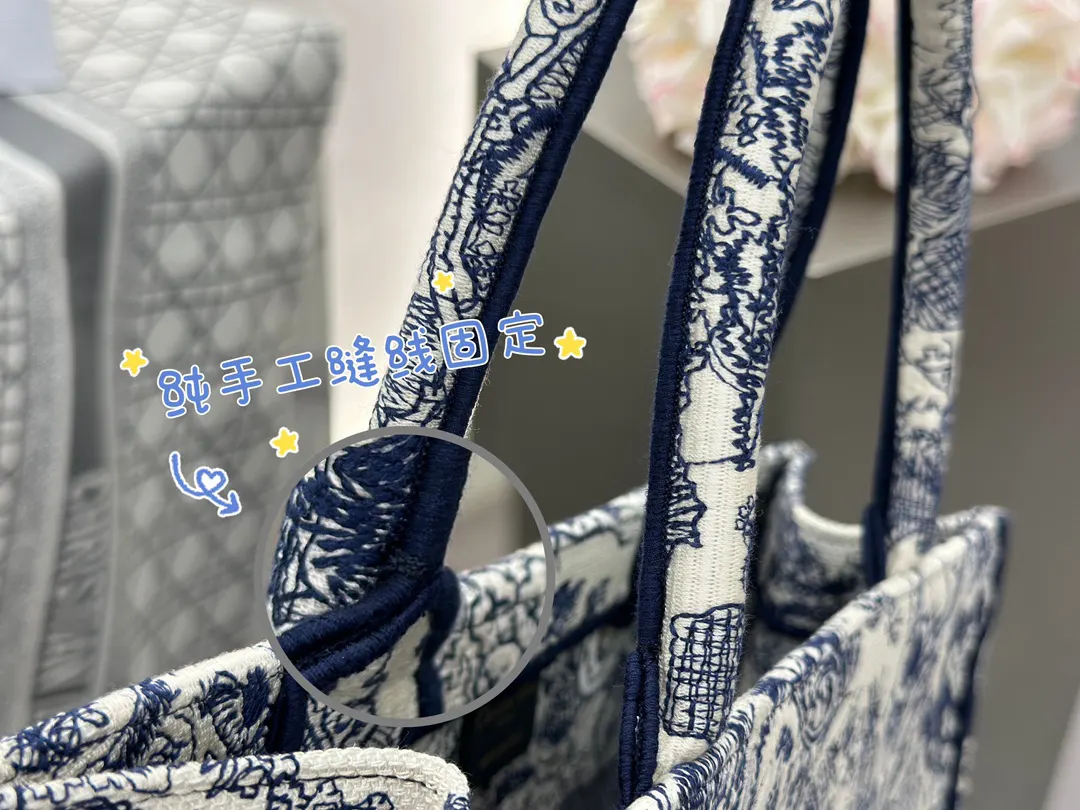 中号托特 蓝白老虎中号 托特包 大容量托特款