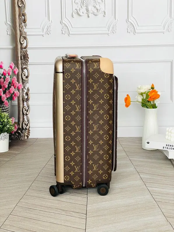 LV 老花 帆布 范冰冰同款 驴牌宽拉杆拉链箱行李箱 HOR 旅行拉杆款 輕便出行款