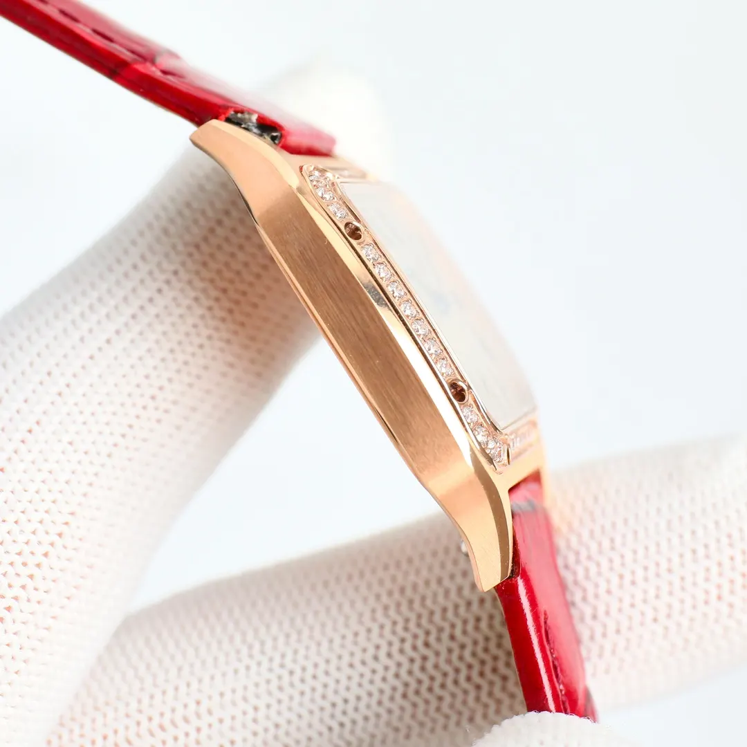 Cartier 藍色 玫瑰金 牛皮 手錶 經典腕表款