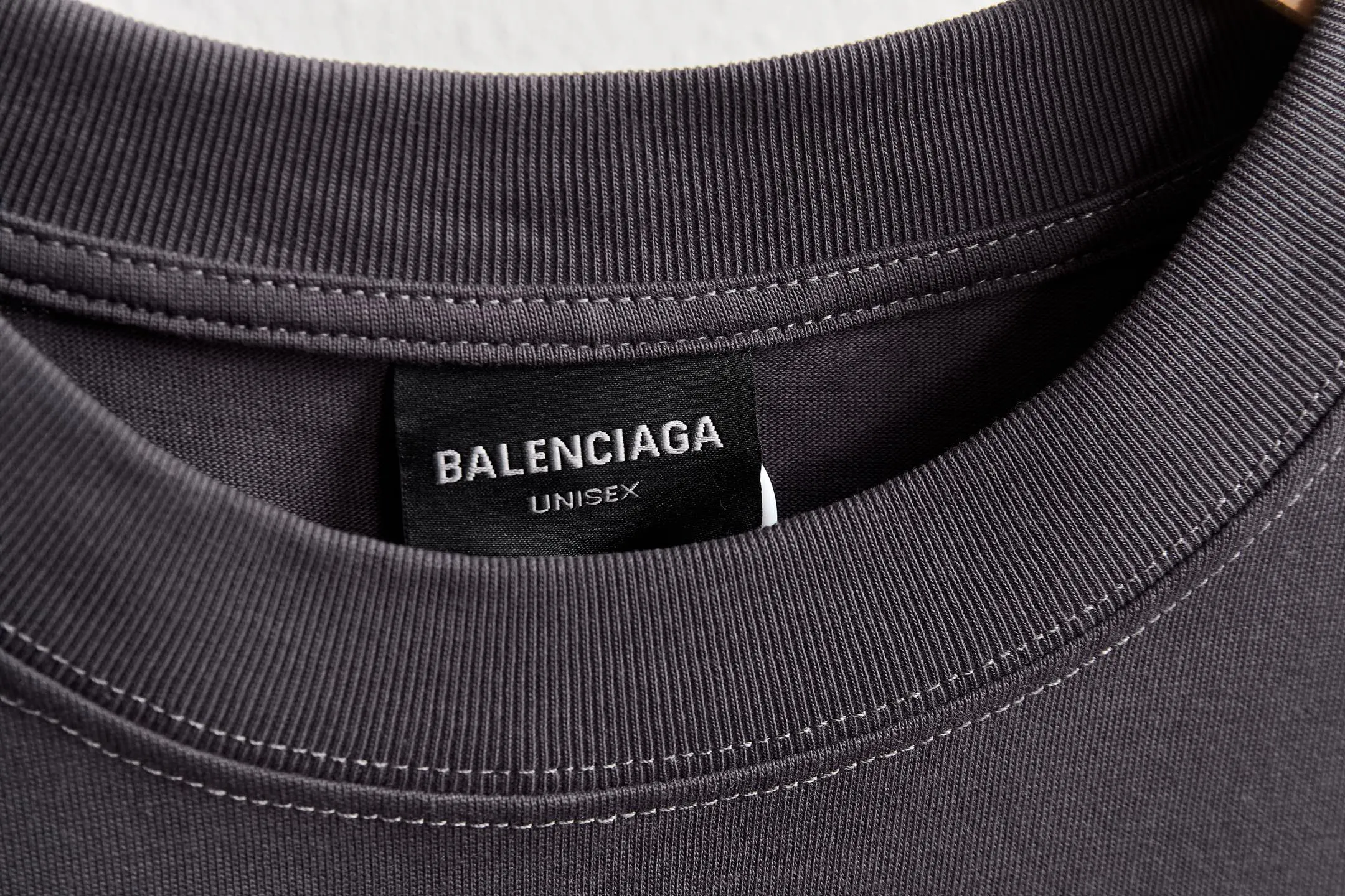 Balenciaga 灰色 印花 水洗 短袖T恤 街頭休閒款