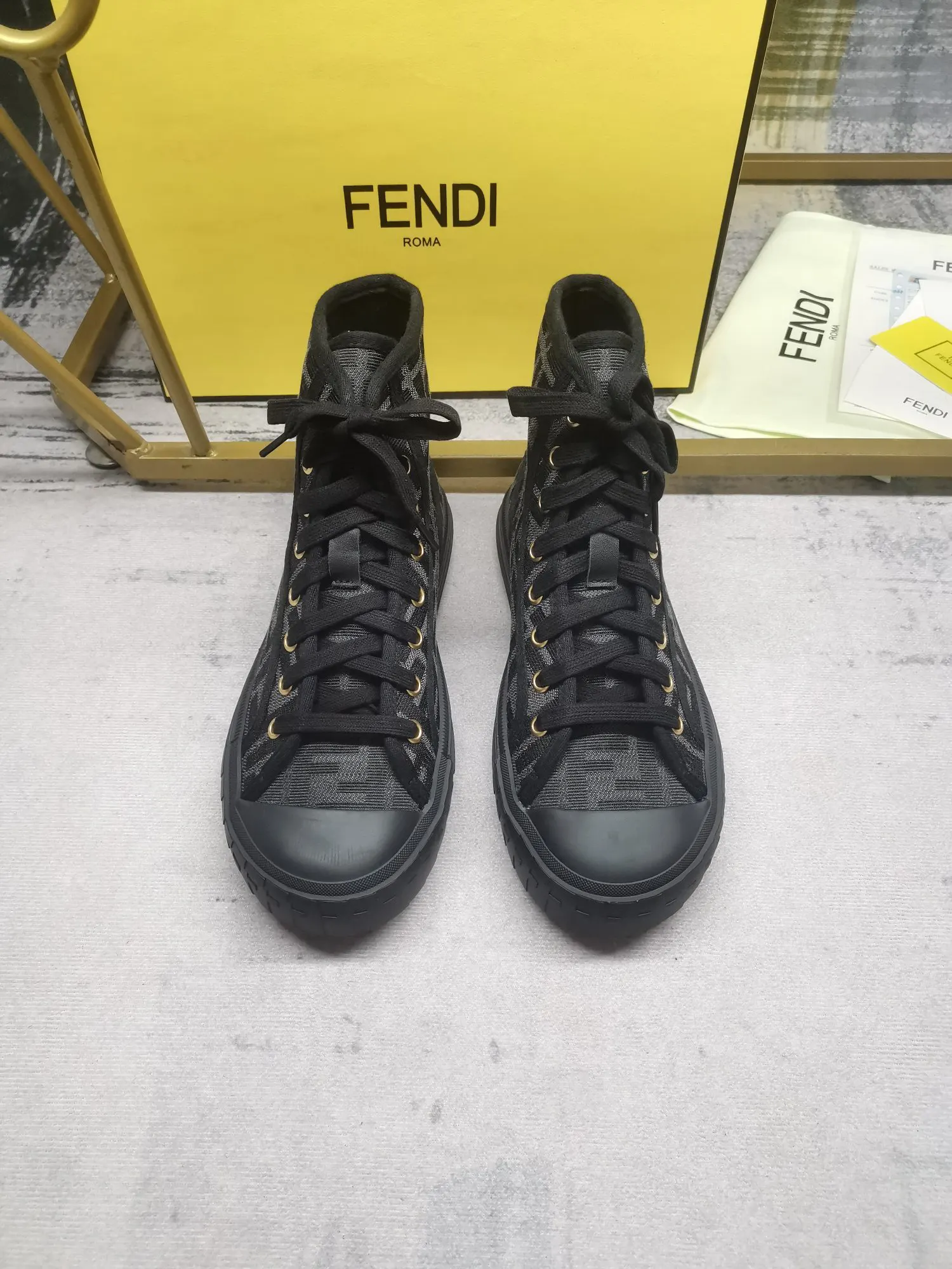 Fendi Monogram Sneakers Casual Versatile Style Image 3 Fendi Monogram Sneakers Casual Versatile Style Image 3