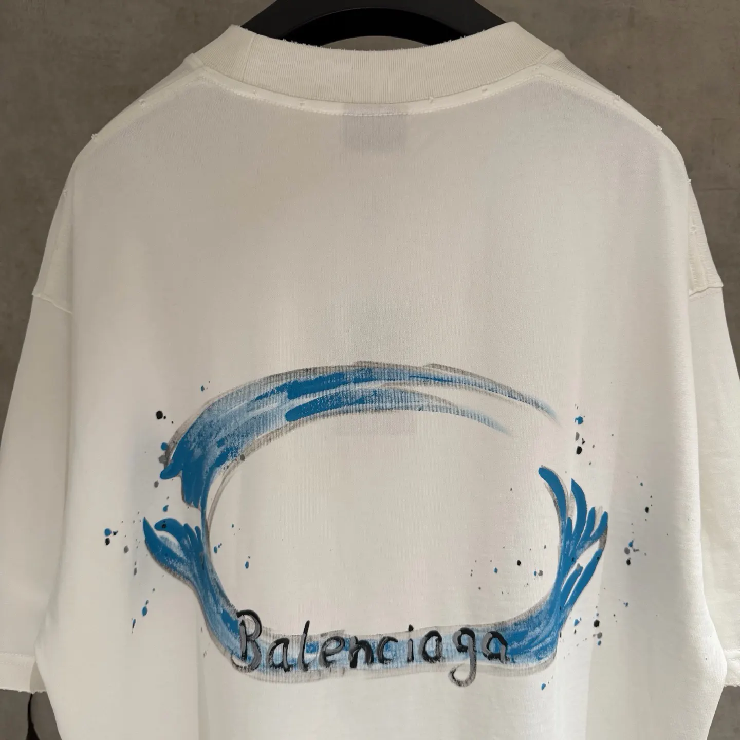 Balenciaga 25Ss Embroidery Cotton Short Sleeve T-Shirt Street