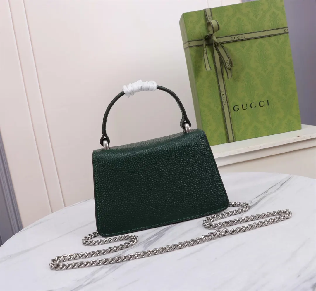 Gucci Dionysus 老花虎頭扣鏈條包 單肩斜挎