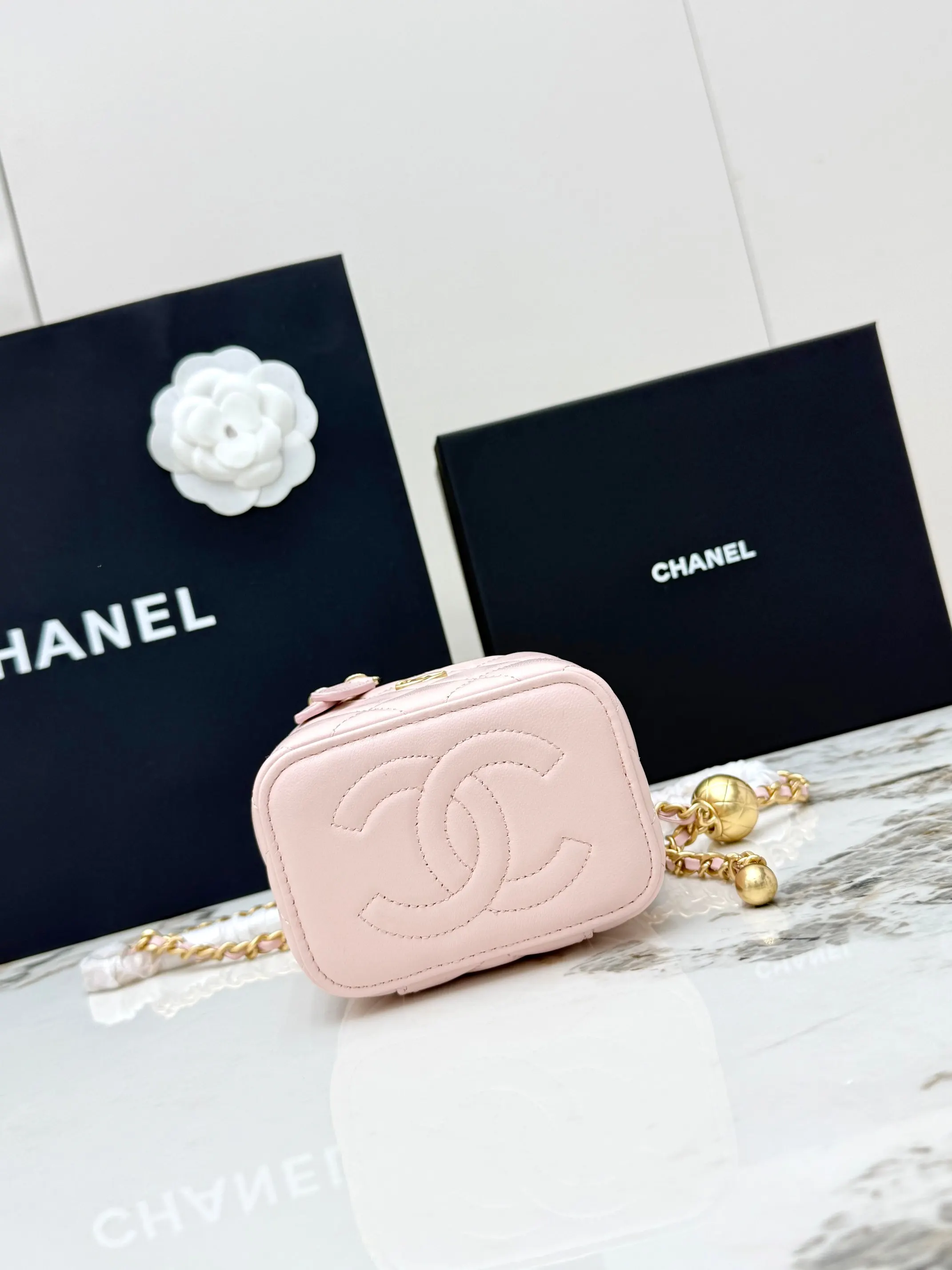 CHANEL 金色 羊皮 鏈條包 精致鏈條款