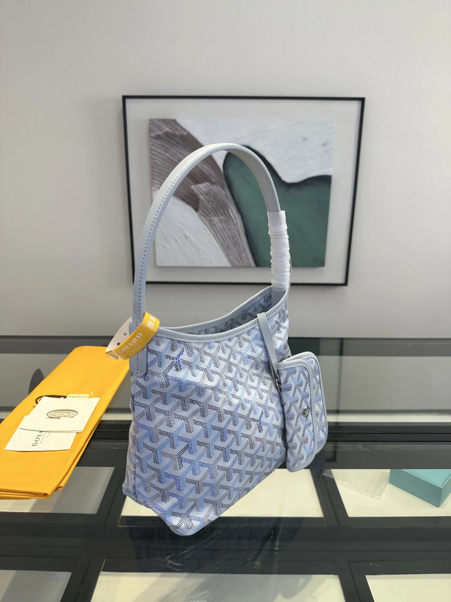 Goyard Hobo 戈雅 迷你hobo 腋下包 极地藍 四季炫彩 托特包 大容量托特款